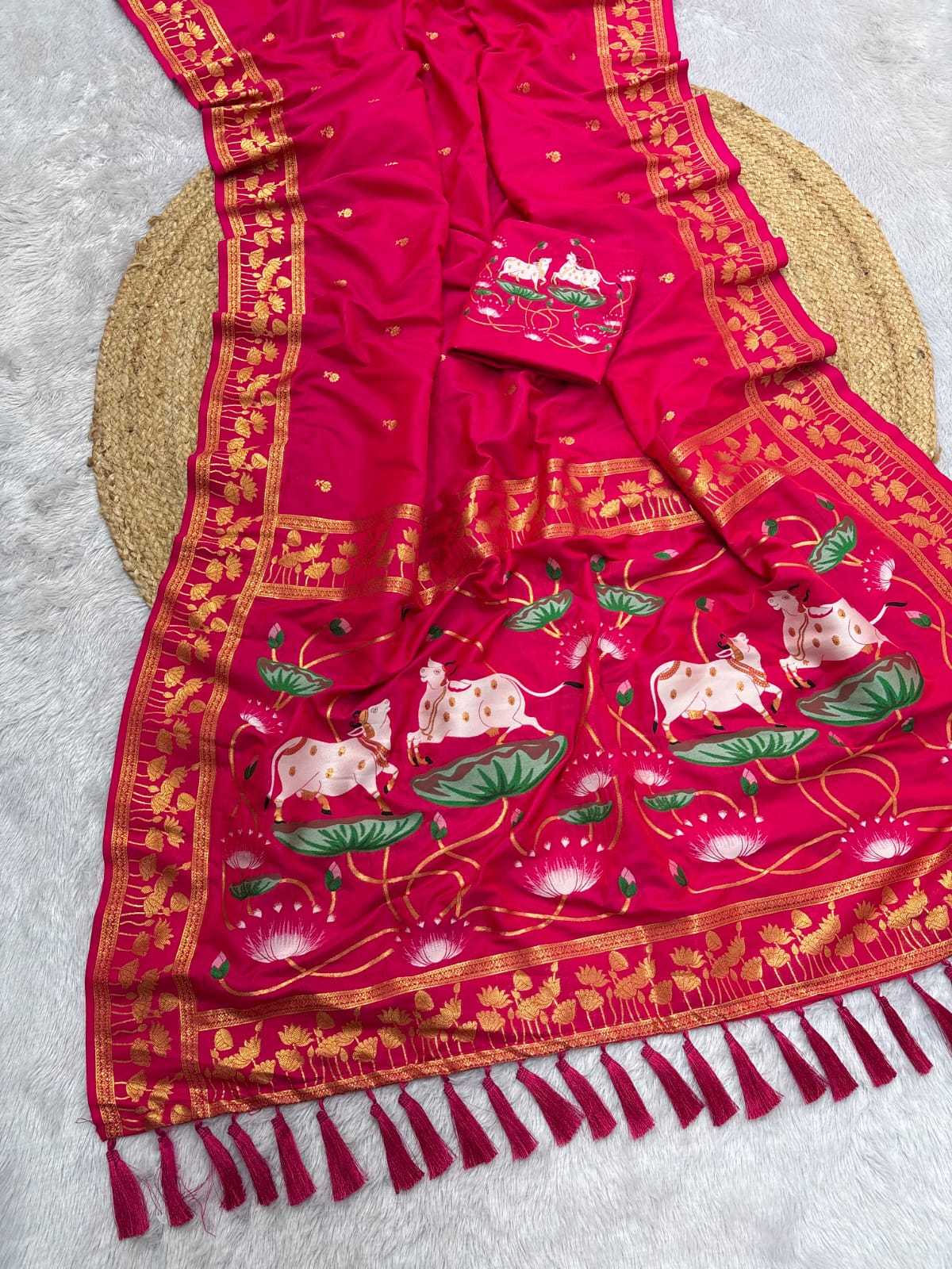 YNF Wholesale Premium Silk Floral Sarees KESH679 Kamadhenu | Surat Manufacturer