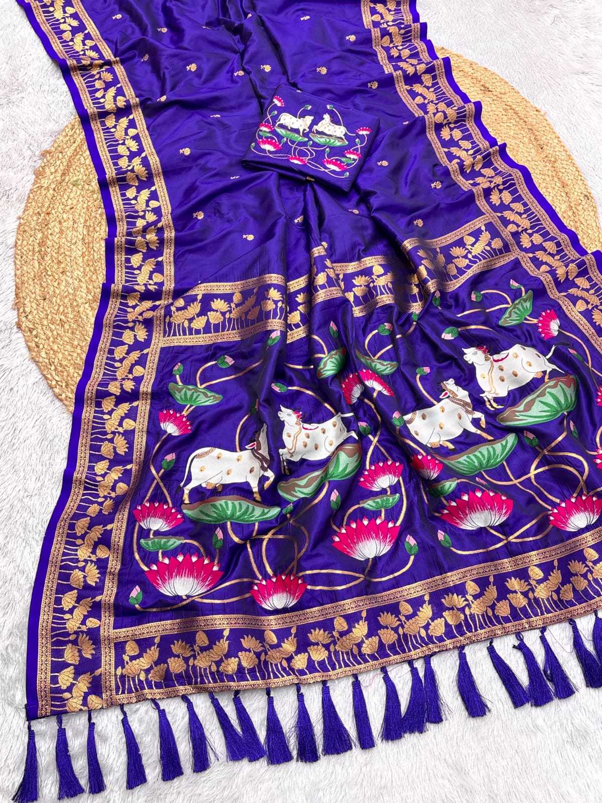 YNF Wholesale Premium Silk Floral Sarees KESH679 Kamadhenu | Surat Manufacturer