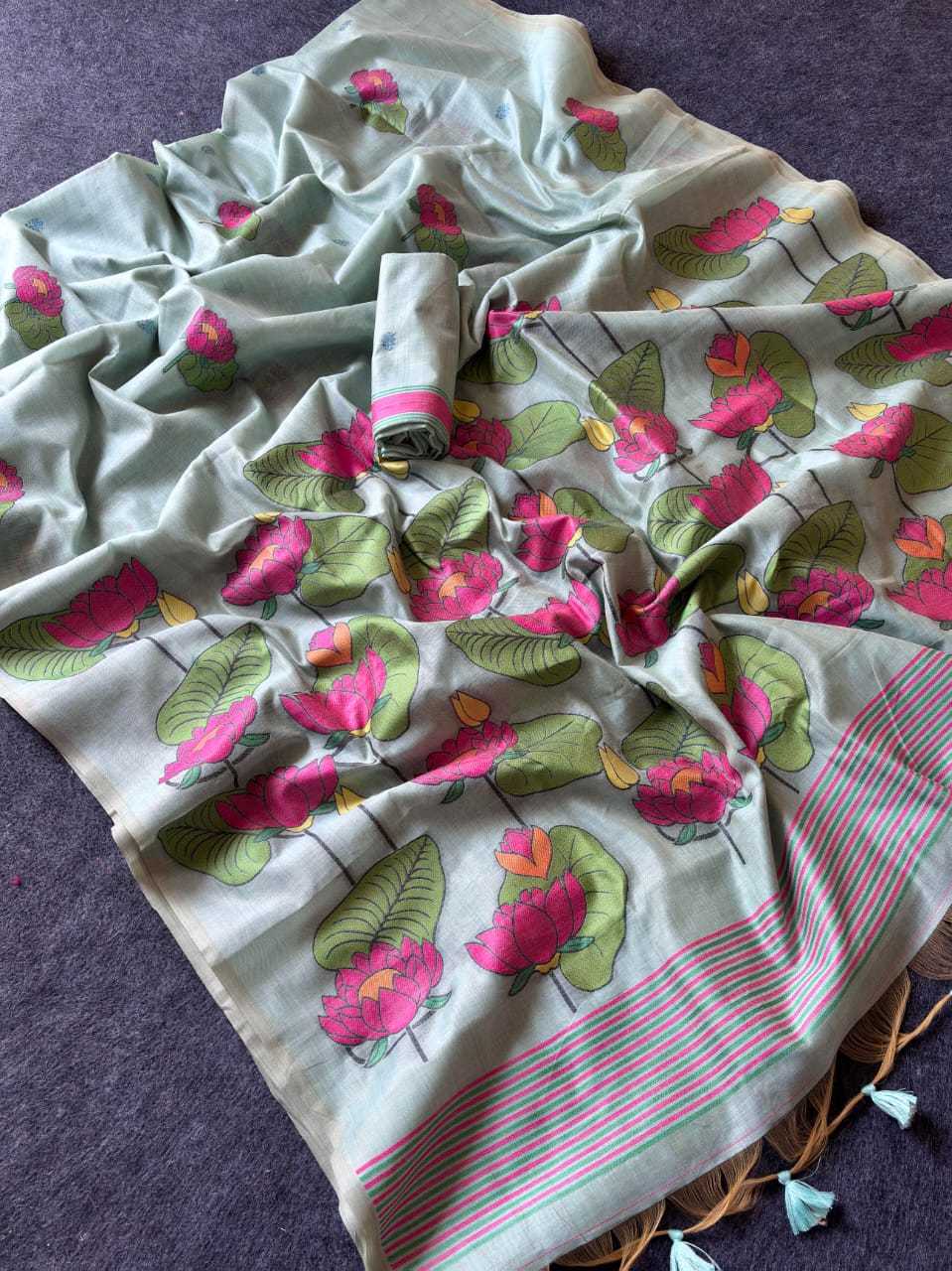 YNF Wholesale Cotton Fancy Sarees KESH679 Lotus | Surat Manufacturer