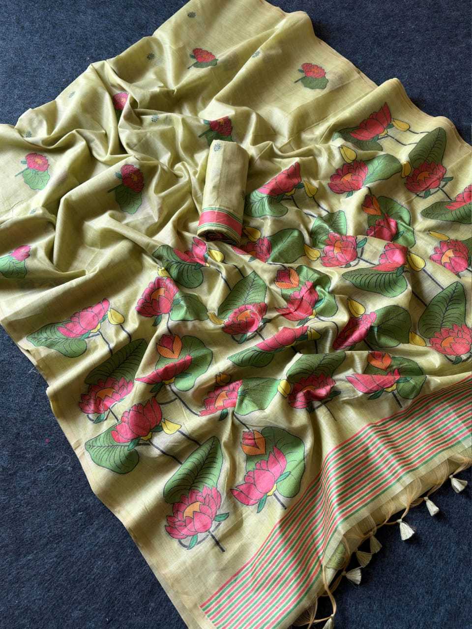 YNF Wholesale Cotton Fancy Sarees KESH679 Lotus | Surat Manufacturer
