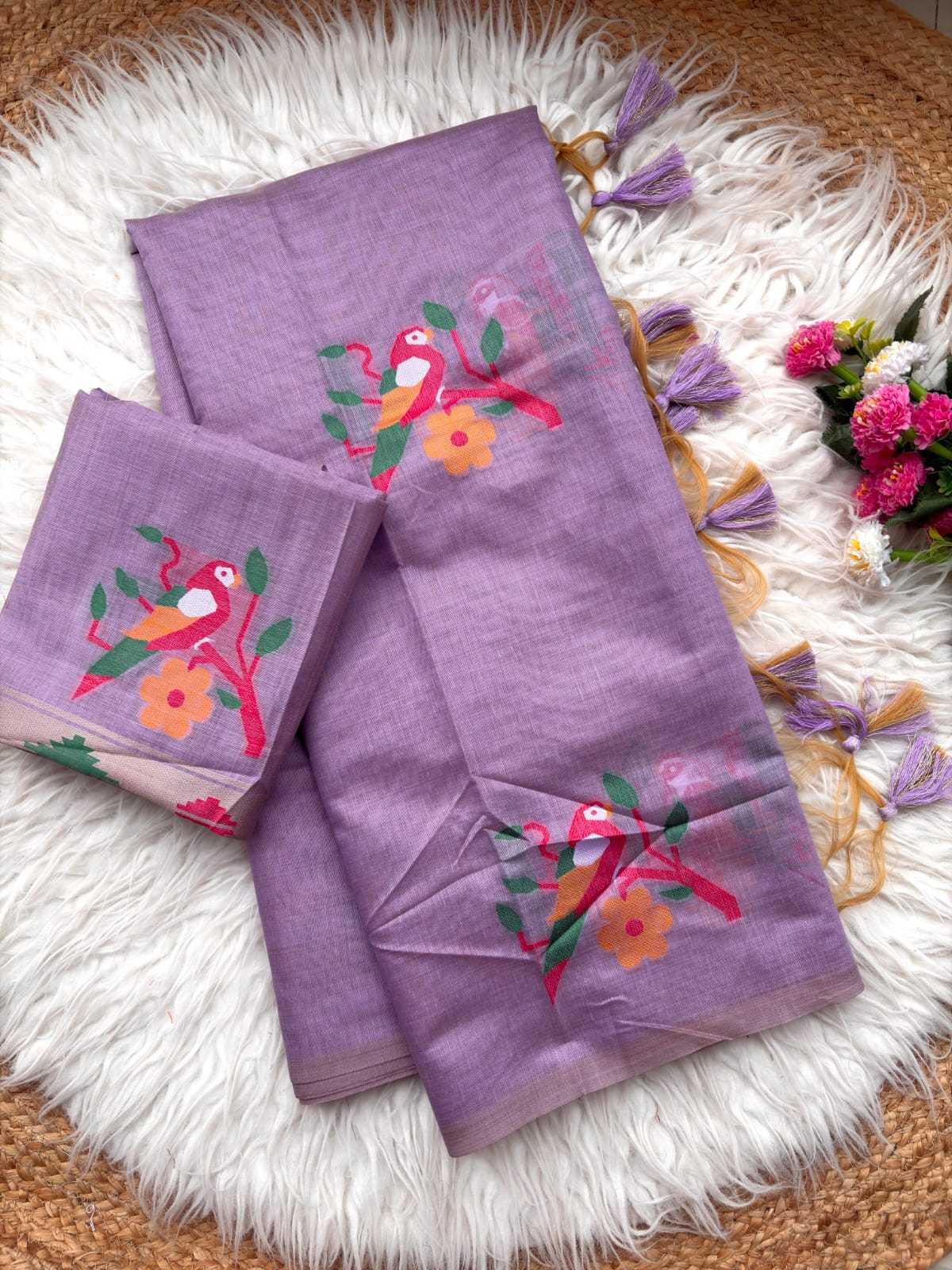 YNF Wholesale Chanderi Cotton Fancy Sarees KESH679 Parrot | Surat Manufacturer