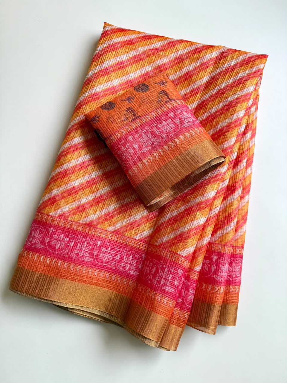YNF Wholesale Kota Checks Printed Sarees  | Surat Manufacturer