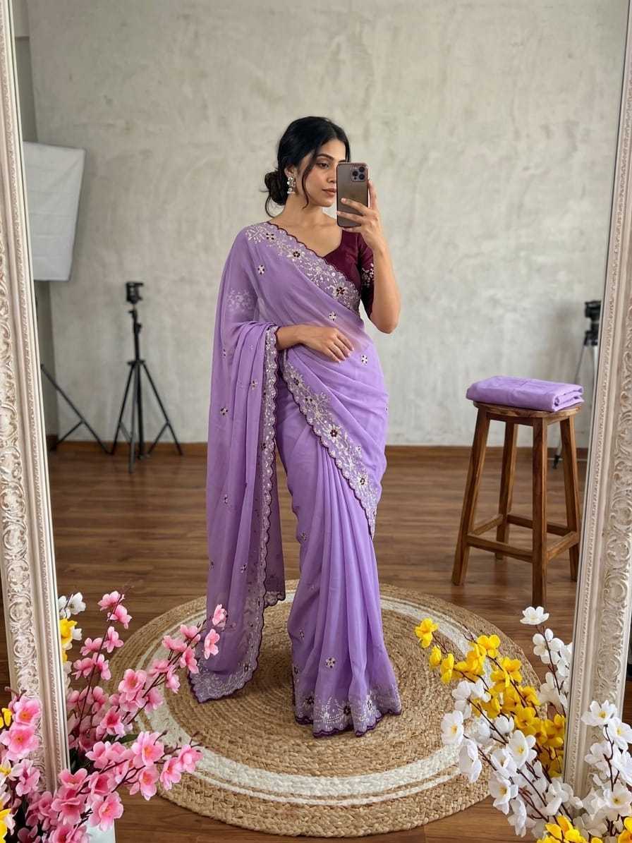 YNF Wholesale Georgette Georgette Sarees  | Surat Manufacturer