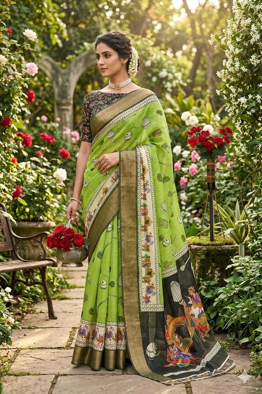 YNF Wholesale Linen Printed Sarees  | Surat Manufacturer