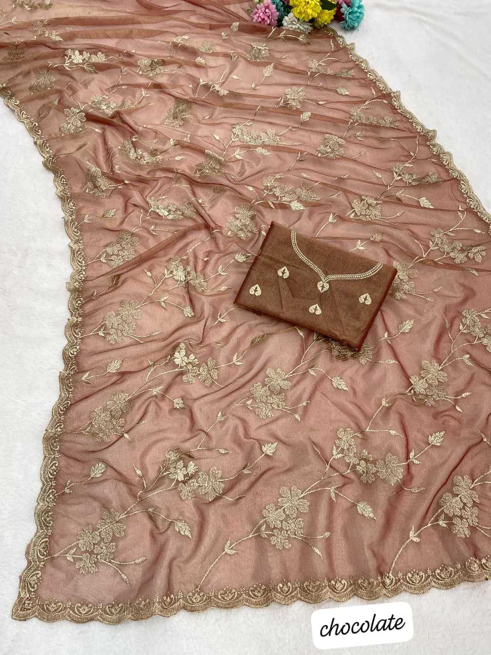 YNF Wholesale Twill Net Designer Sarees KESH689 879 | Surat Manufacturer