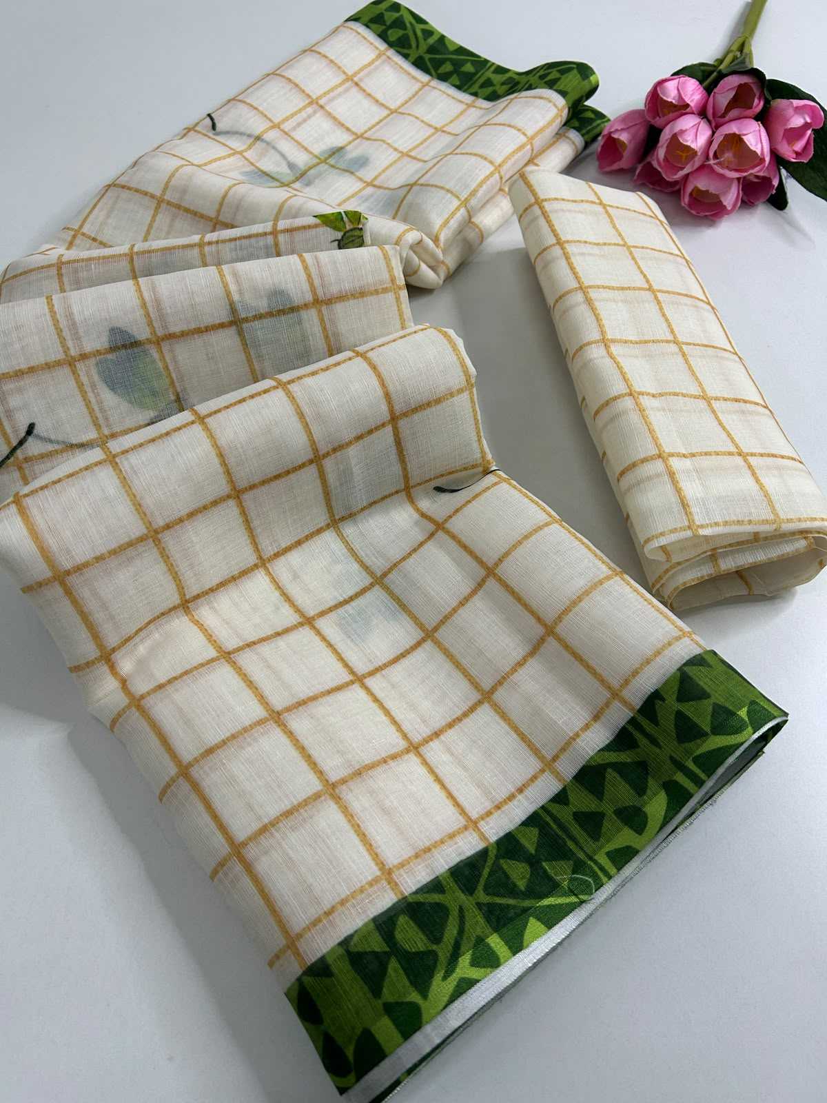 YNF Wholesale Linen Designer Sarees  | Surat Manufacturer