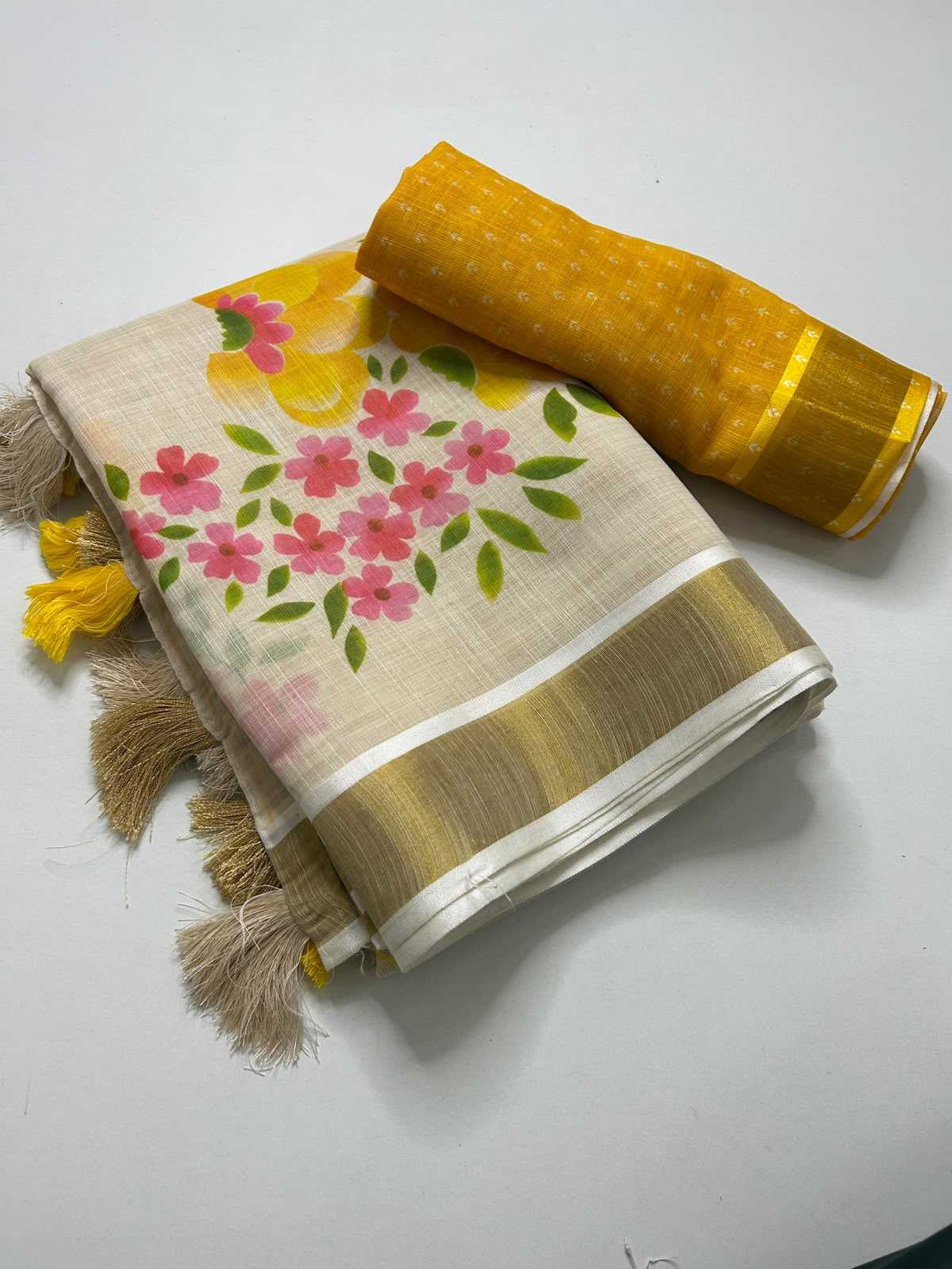 YNF Wholesale Linen Printed Sarees KESH690 340 | Surat Manufacturer