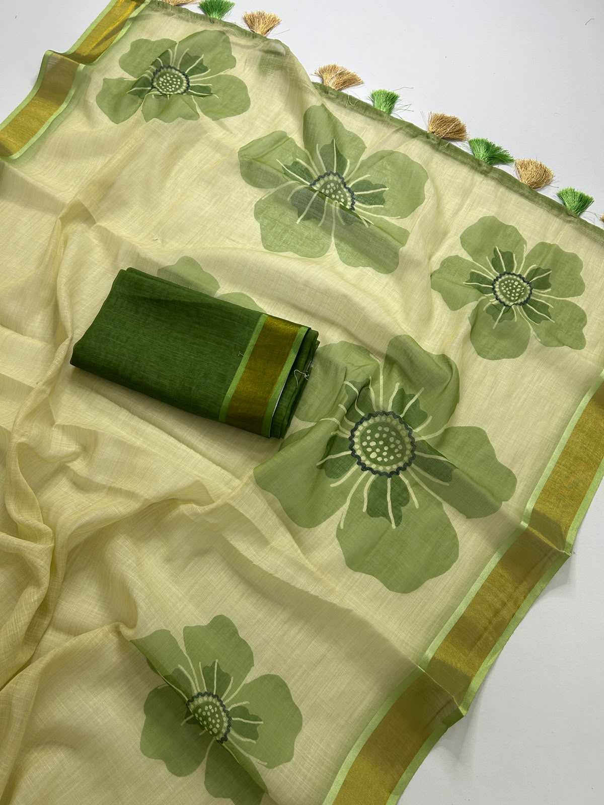 YNF Wholesale Linen Printed Sarees KESH690 340 | Surat Manufacturer