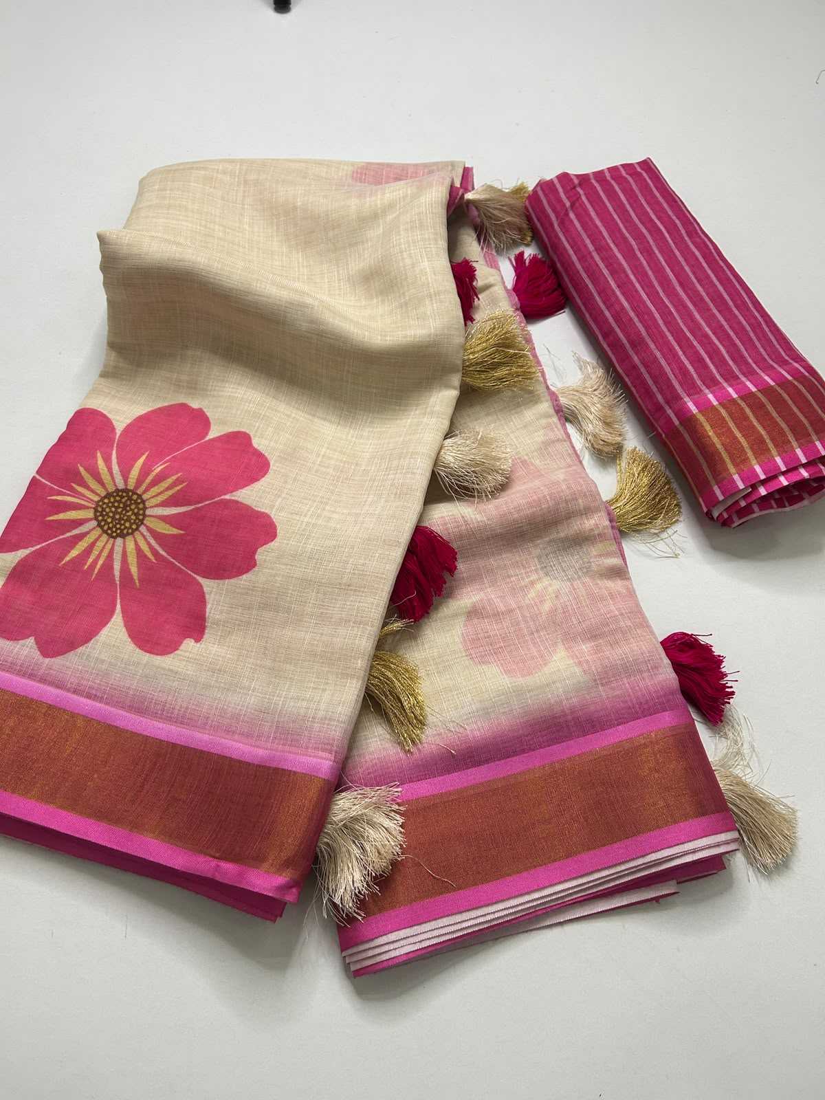 YNF Wholesale Linen Printed Sarees KESH690 340 | Surat Manufacturer