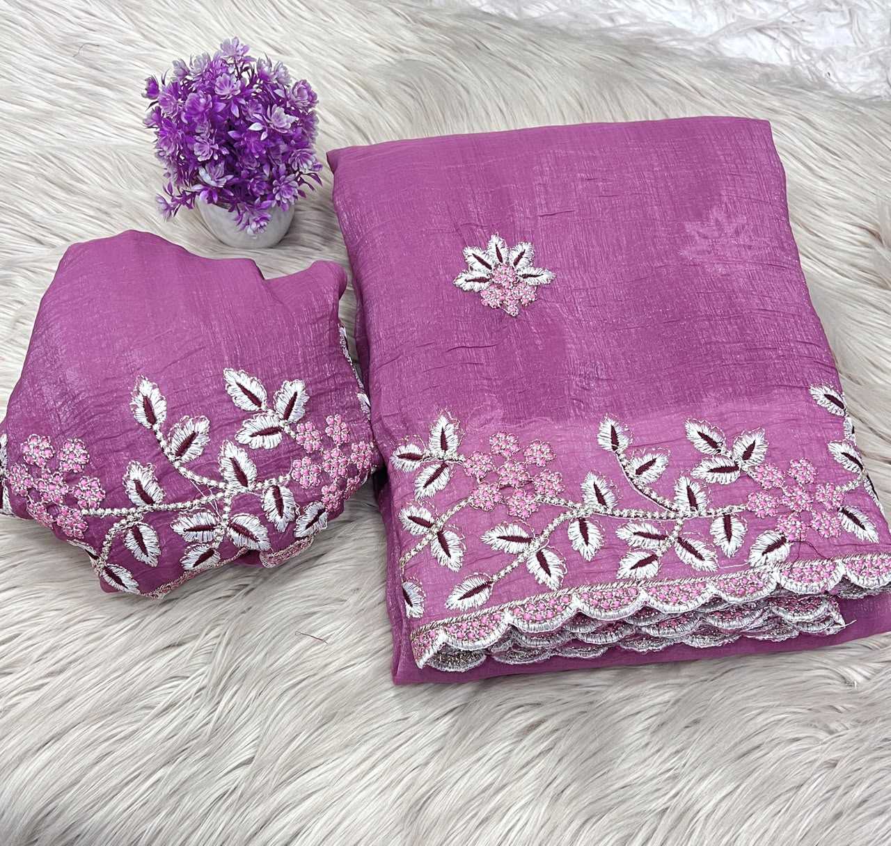 YNF Wholesale Crush Silk Party Wear Silk Sarees  | Surat Manufacturer