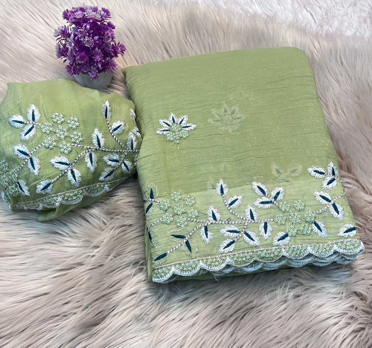 YNF Wholesale Crush Silk Party Wear Silk Sarees  | Surat Manufacturer