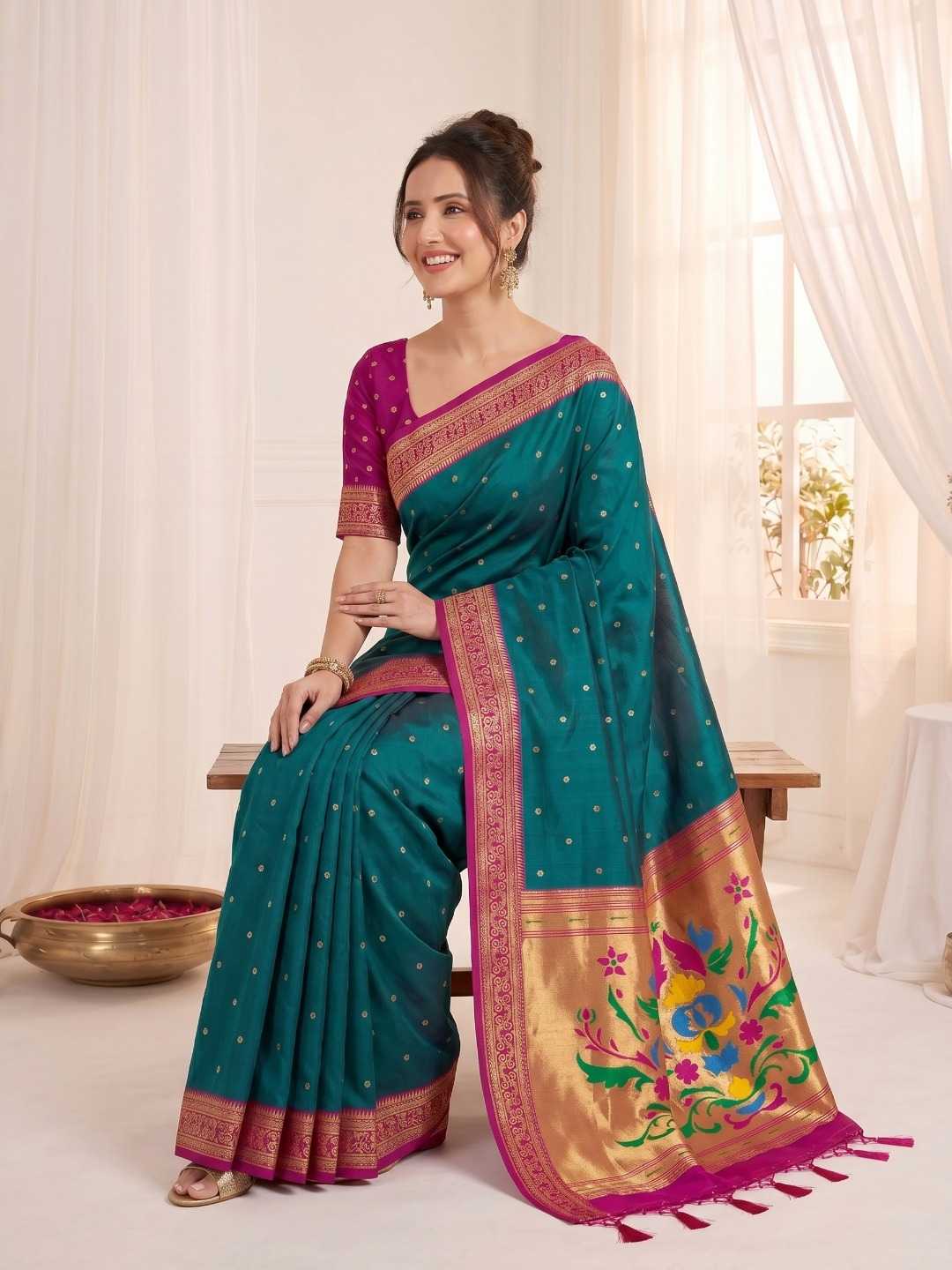YNF Wholesale Paithani Silk Paithani Sarees  | Surat Manufacturer
