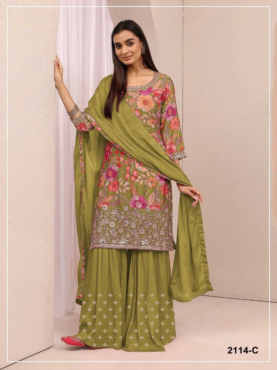 YNF Wholesale Chinon Printed Suits  | Surat Manufacturer