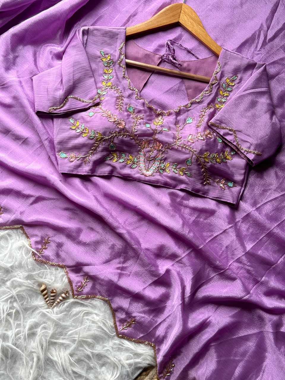 YNF Wholesale Chinon Sequence Sarees  | Surat Manufacturer