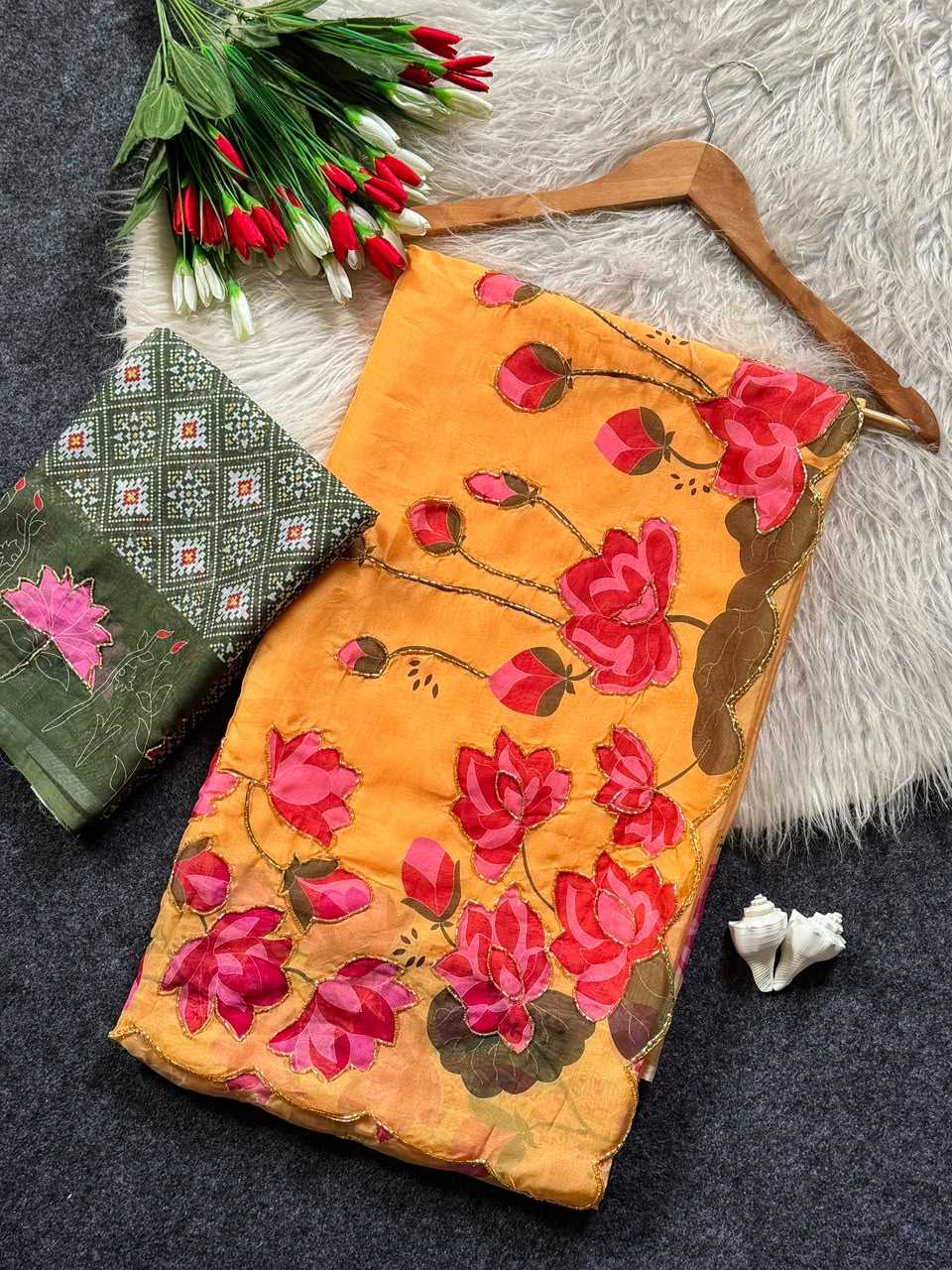 YNF Wholesale Tabby Silk Printed Sarees  | Surat Manufacturer