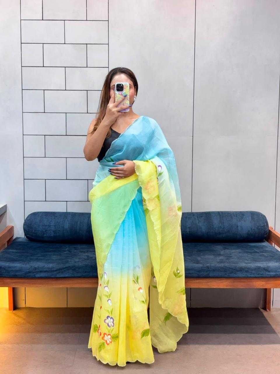 YNF Wholesale Soft Gold Crush Designer Sarees  | Surat Manufacturer