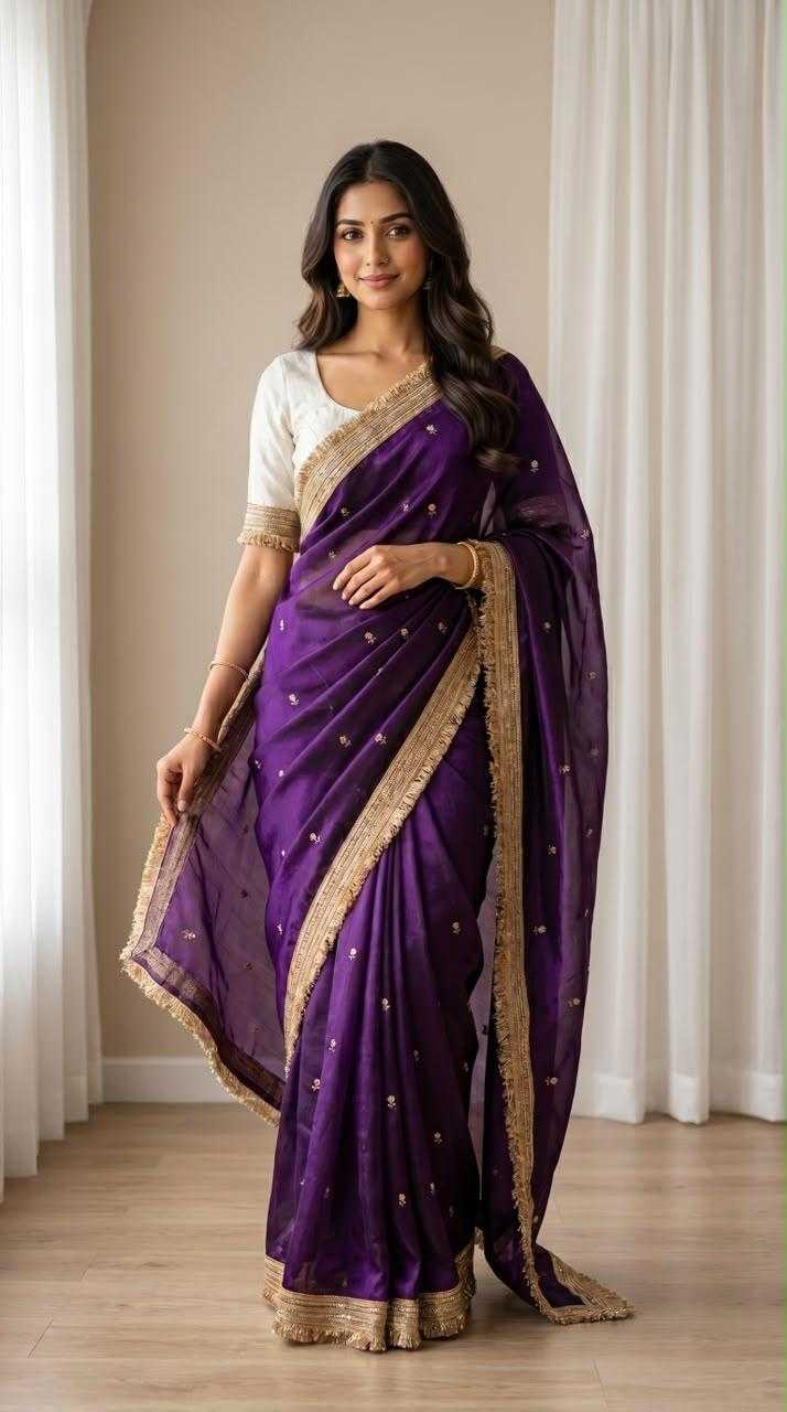 YNF Wholesale Space Silk Sequence Sarees  | Surat Manufacturer