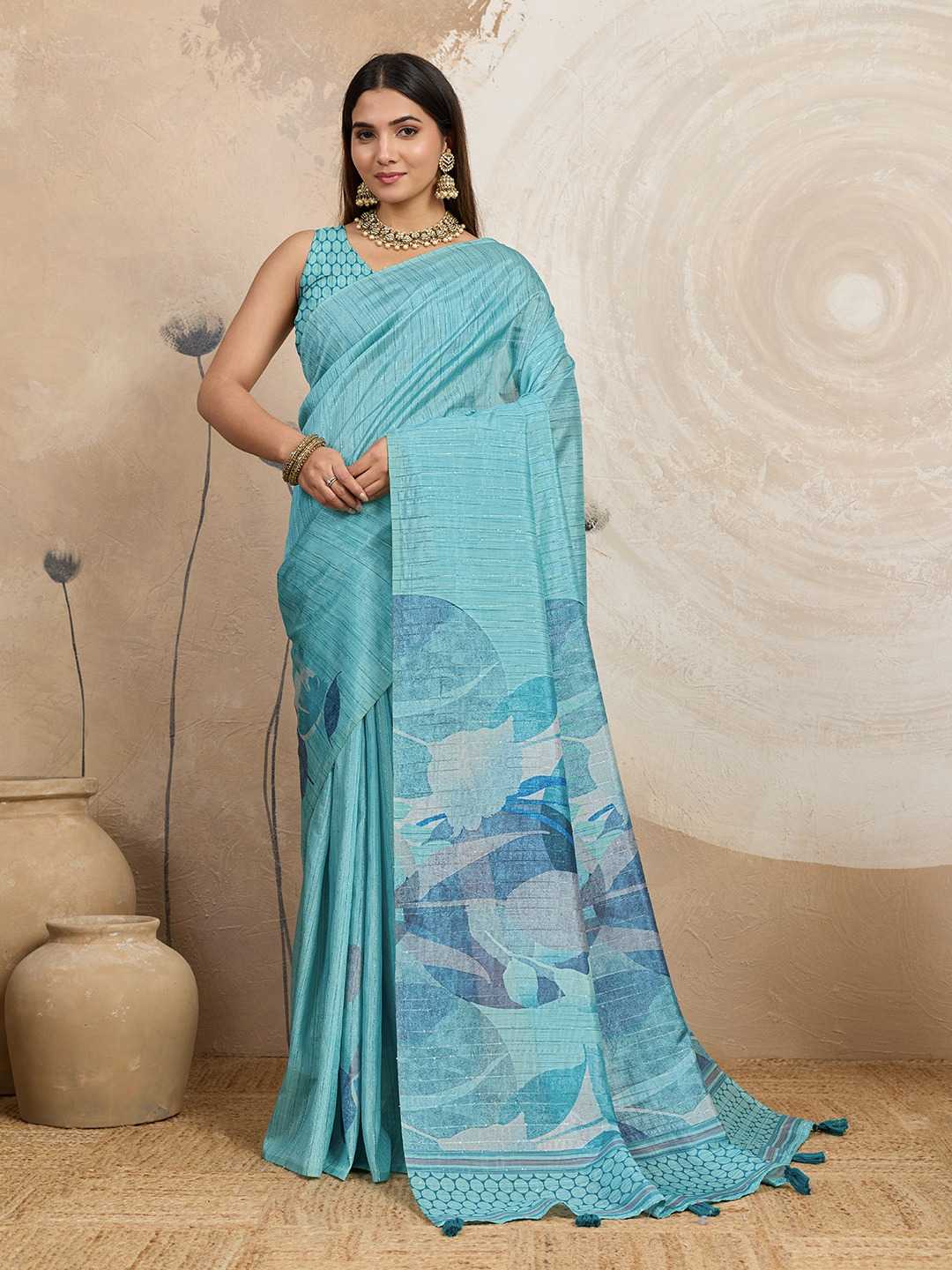 YNF Wholesale Jacquard Floral Sarees  | Surat Manufacturer