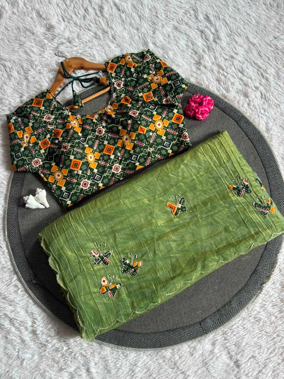 YNF Wholesale Soft Gold Crush Hand Work Sarees  | Surat Manufacturer