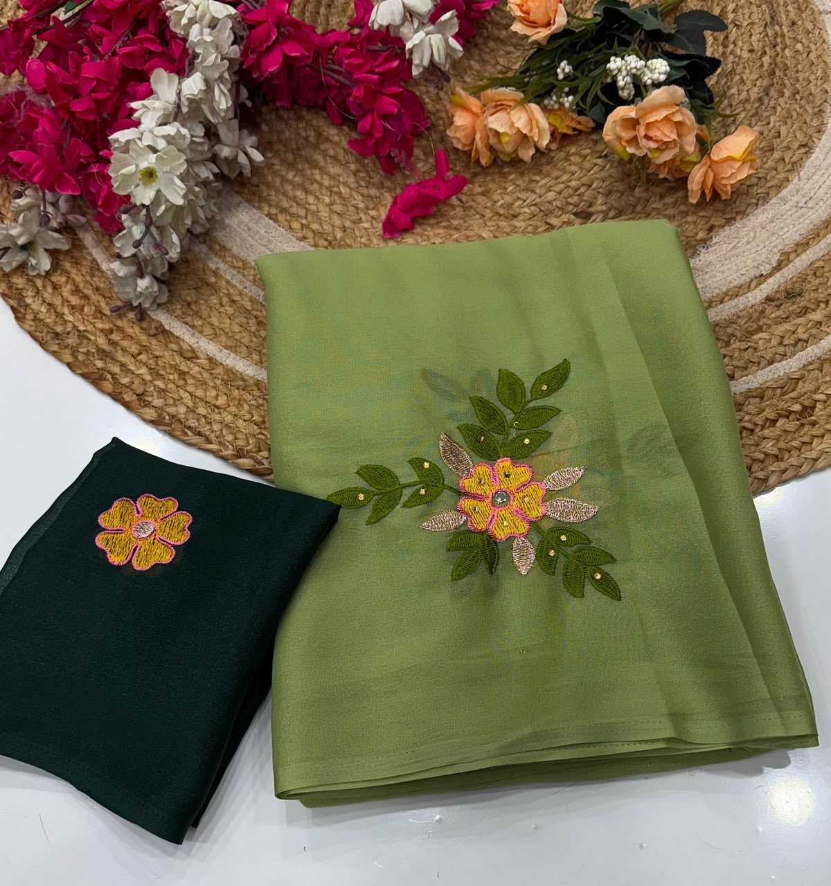 YNF Wholesale Georgette Designer Sarees  | Surat Manufacturer