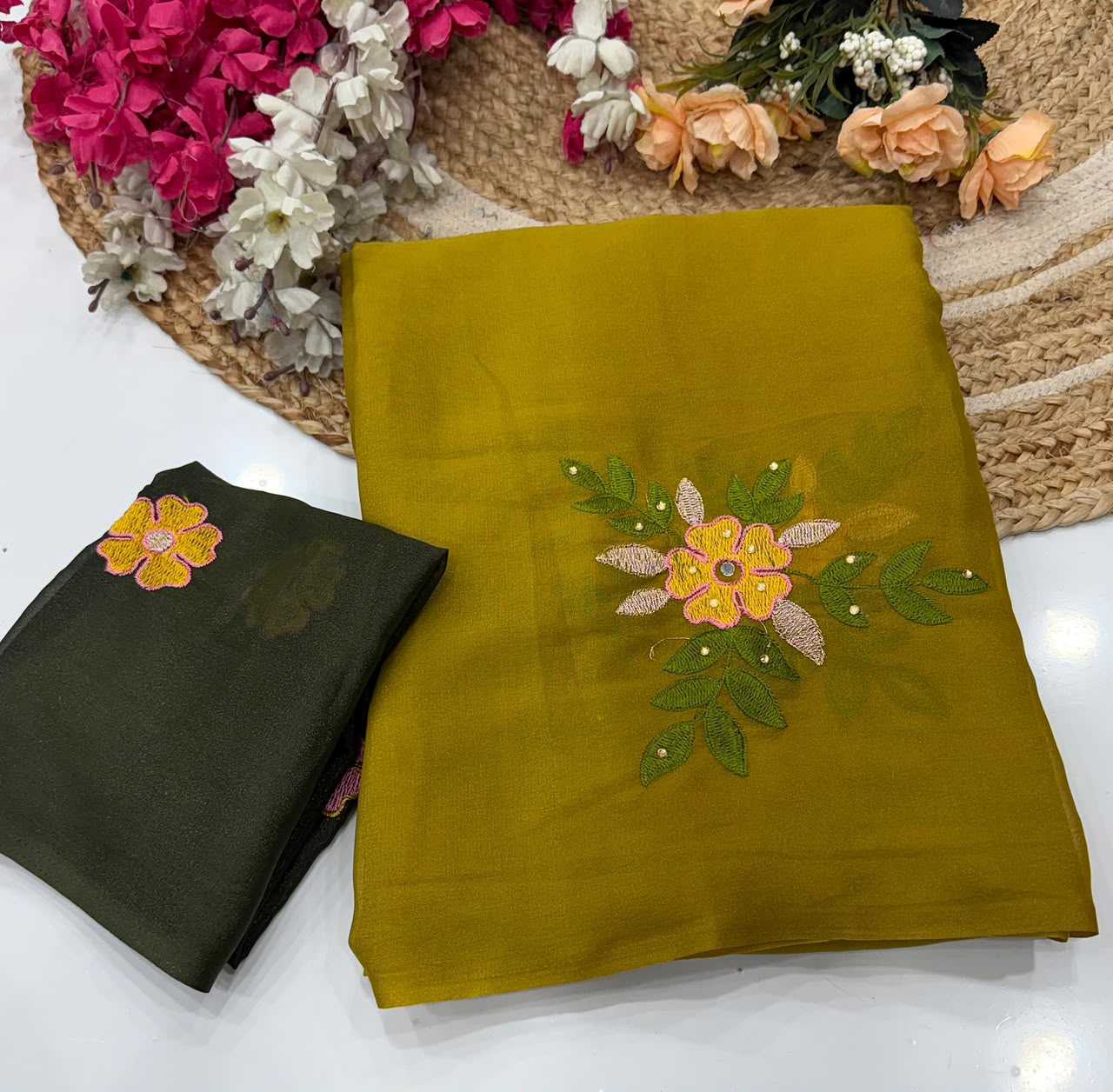 YNF Wholesale Georgette Designer Sarees  | Surat Manufacturer