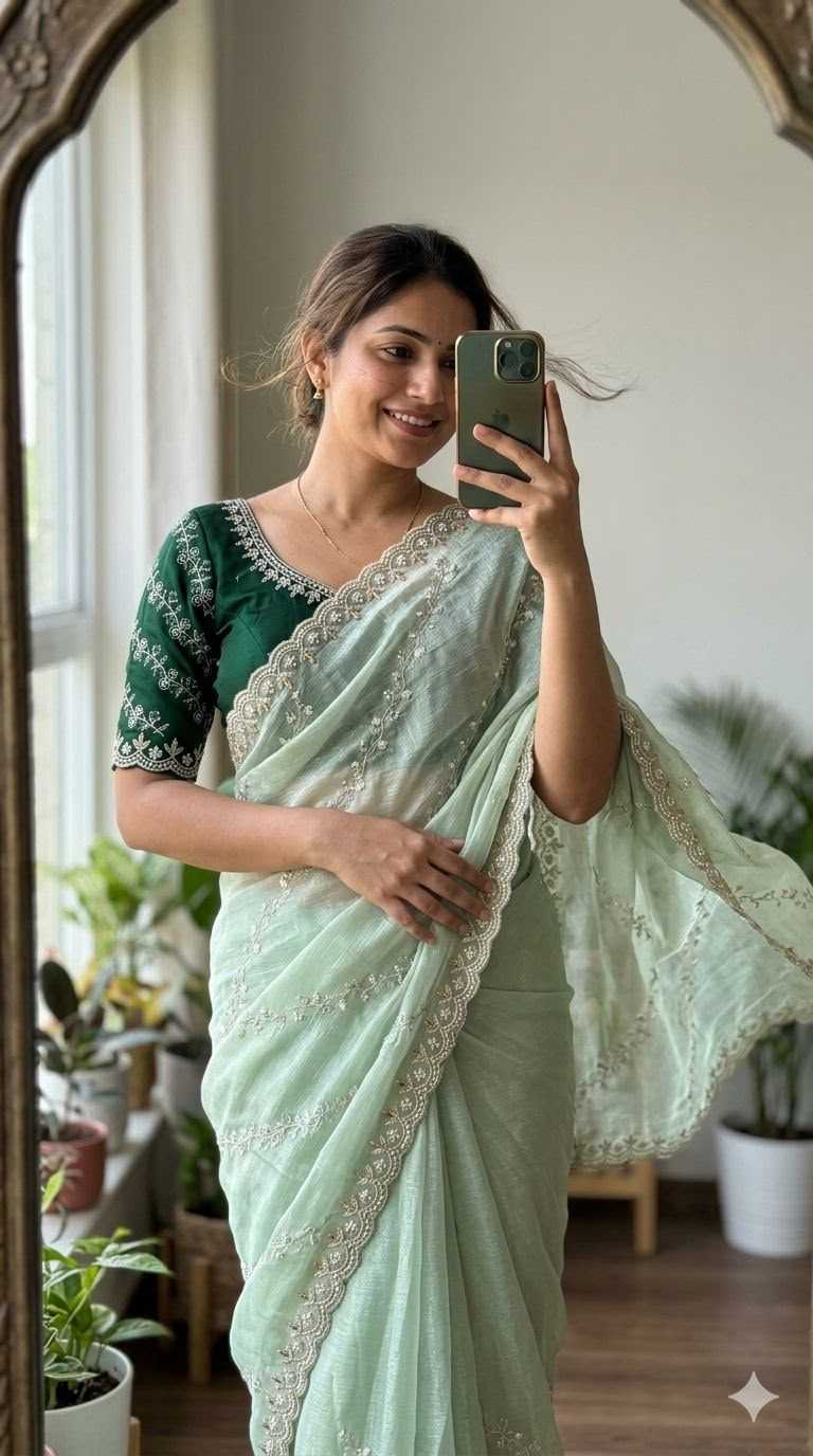 YNF Wholesale Chinon Embroidered Sarees  | Surat Manufacturer