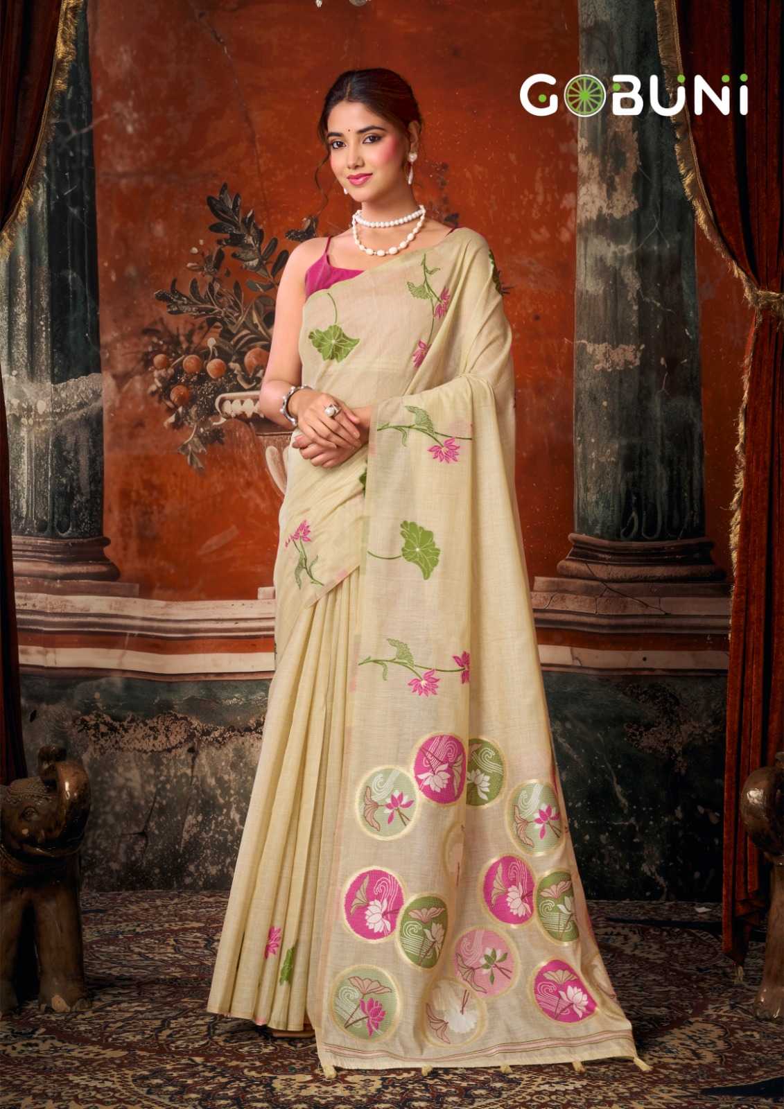 YNF Wholesale Cotton Designer Sarees KESH722 Gobuni Sridevi | Surat Manufacturer