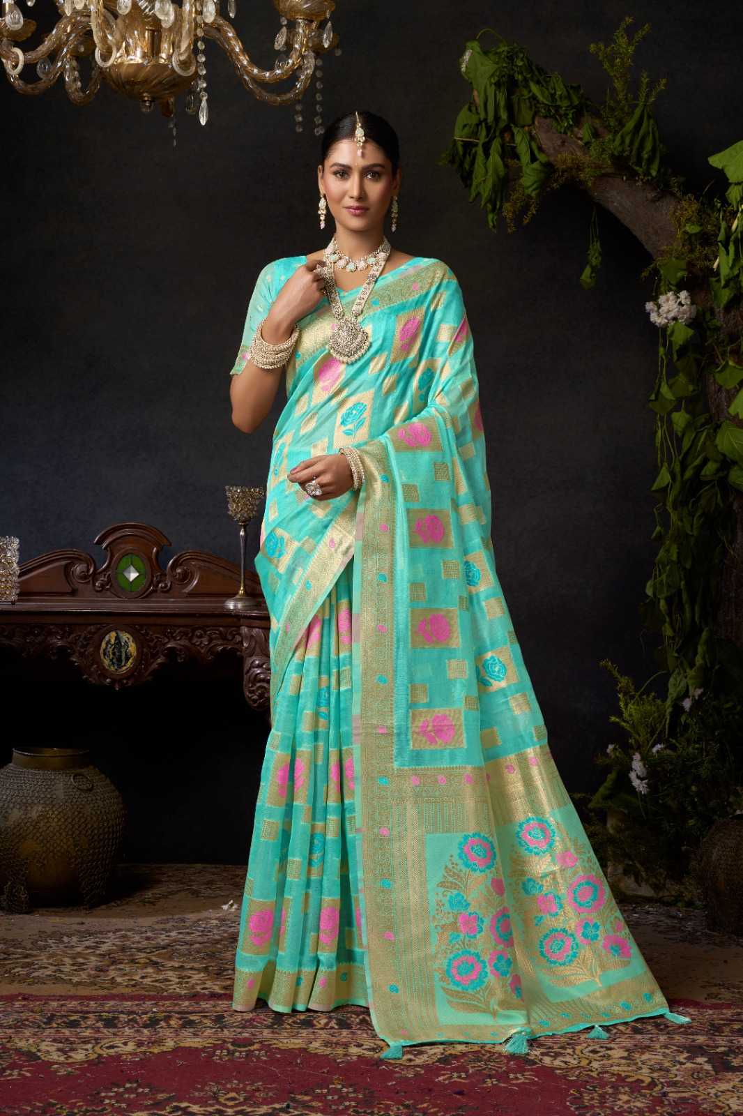 YNF Wholesale Organza Designer Sarees KESH722 Gobuni Sundari Vol 2 | Surat Manufacturer