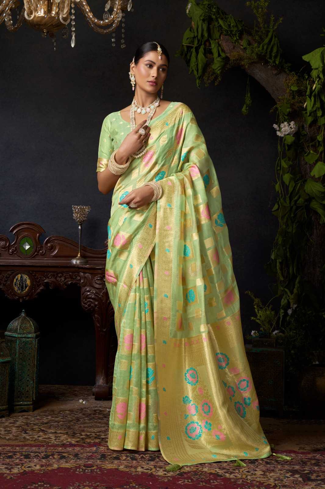 YNF Wholesale Organza Designer Sarees KESH722 Gobuni Sundari Vol 2 | Surat Manufacturer