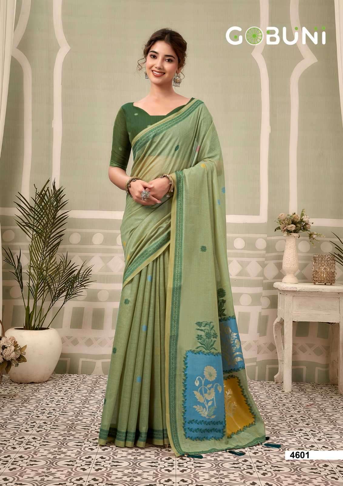 YNF Wholesale Cotton Designer Sarees KESH722 Gobuni Sushma | Surat Manufacturer