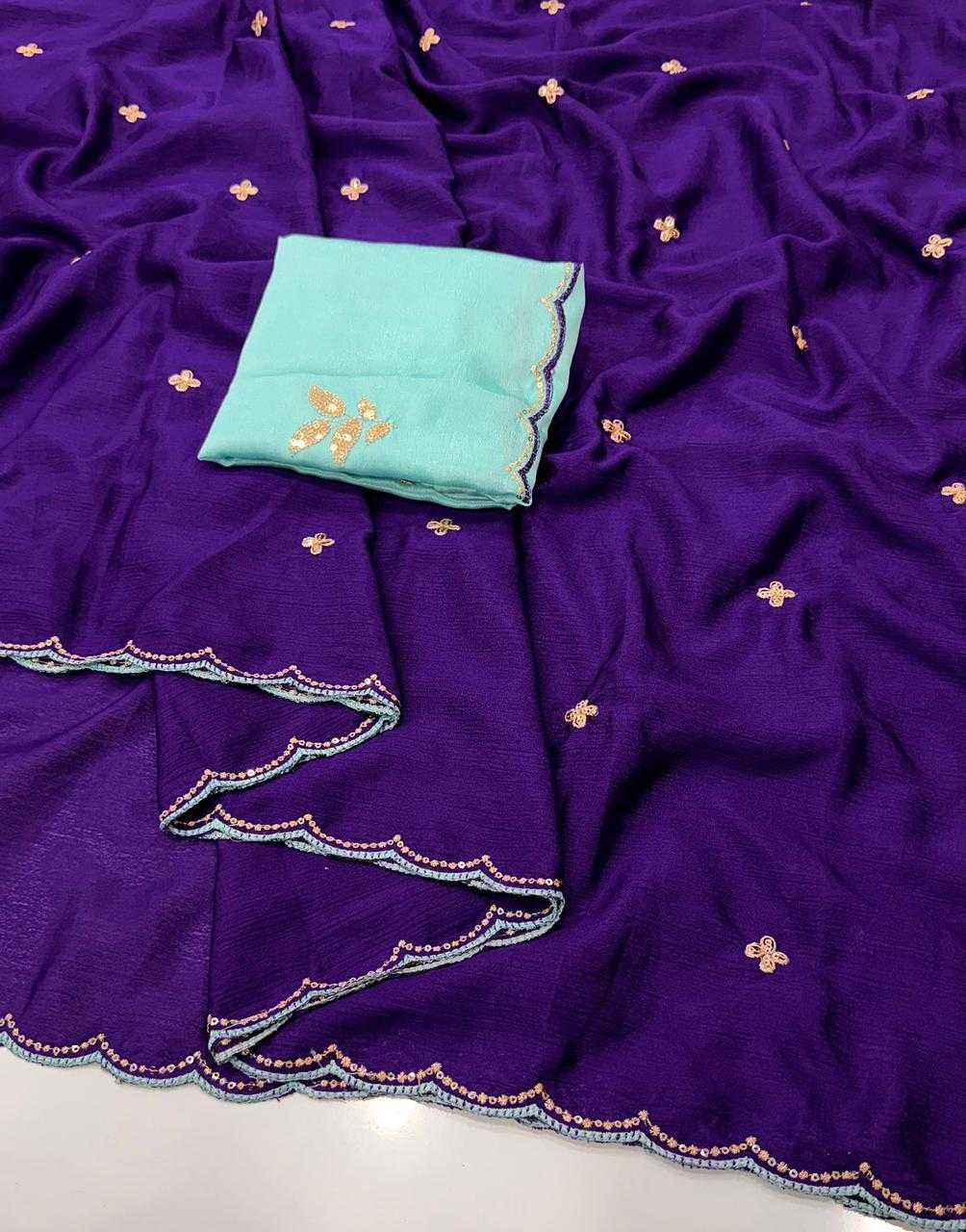 YNF Wholesale Chinon Designer Sarees  | Surat Manufacturer
