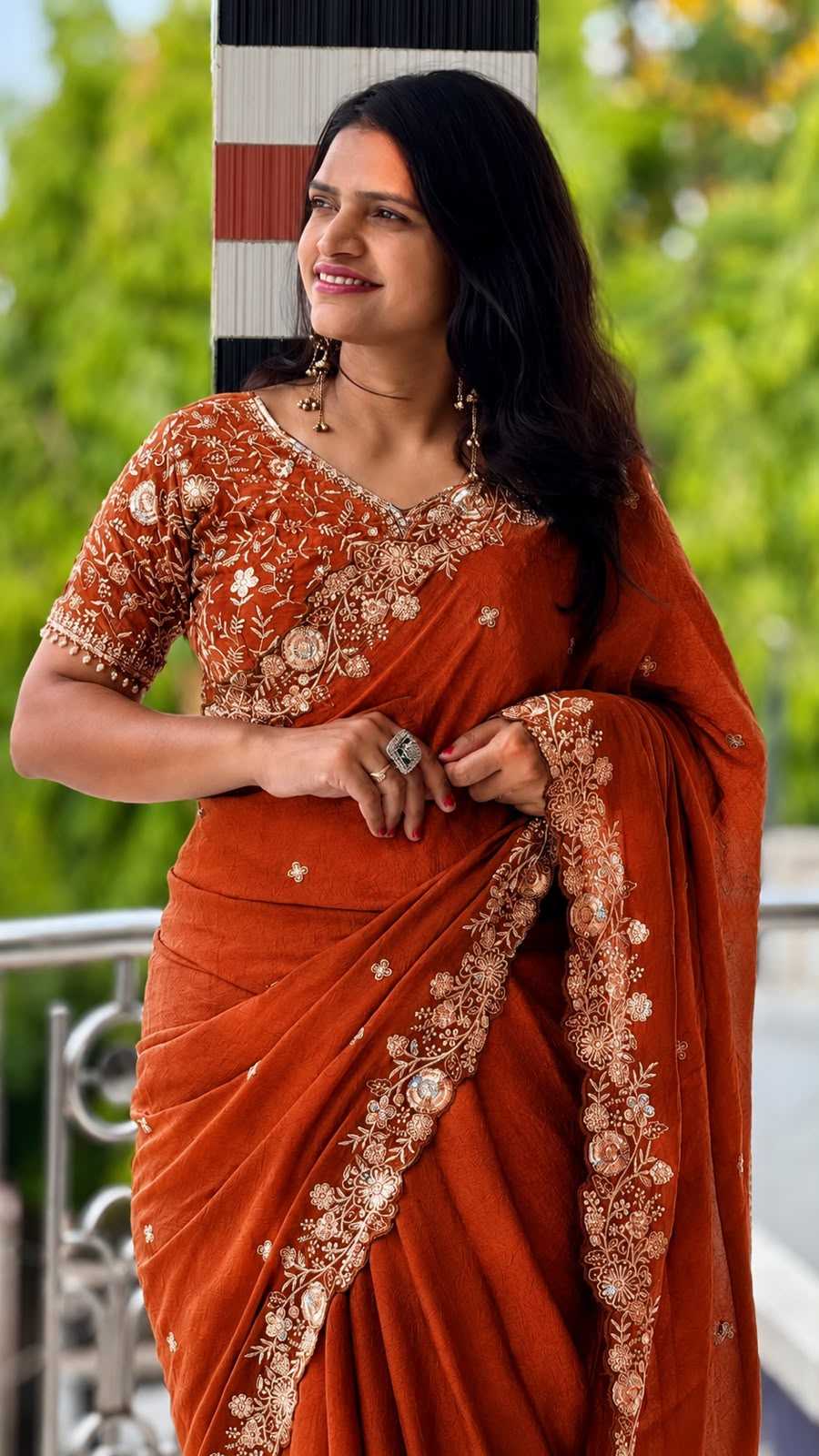 YNF Wholesale Viscose Sequnce Designer Sarees  | Surat Manufacturer