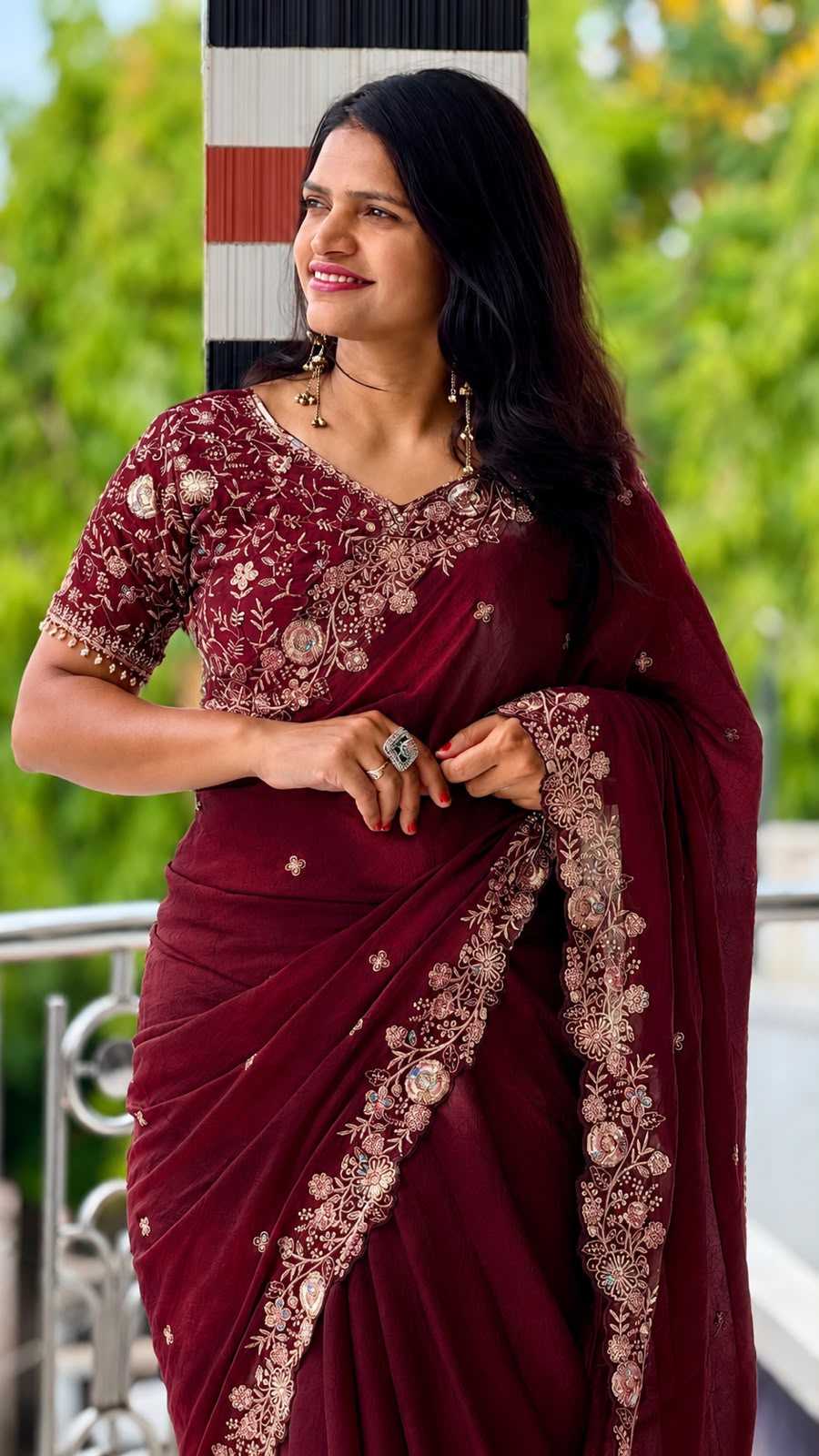 YNF Wholesale Viscose Sequnce Designer Sarees  | Surat Manufacturer