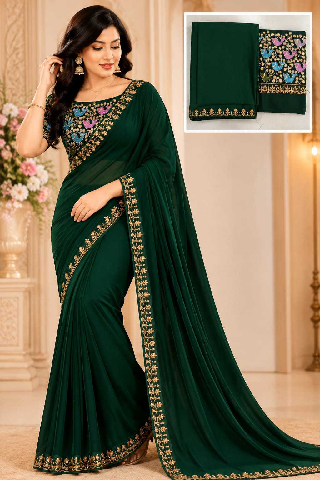 YNF Wholesale Premium Georgette Designer Sarees KESH731 Trisha | Surat Manufacturer