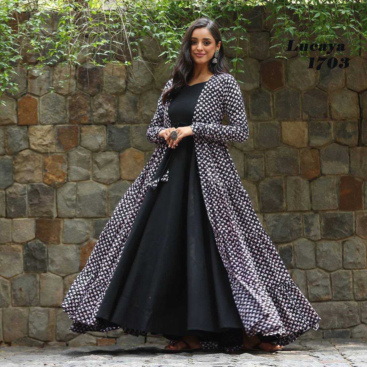 YNF Wholesale Pure Maslin Silk Printed Gowns KESH744 17 | Surat Manufacturer