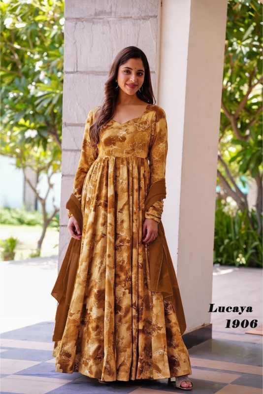 YNF Wholesale Heavy Rayon Printed Gowns KESH744 19 | Surat Manufacturer
