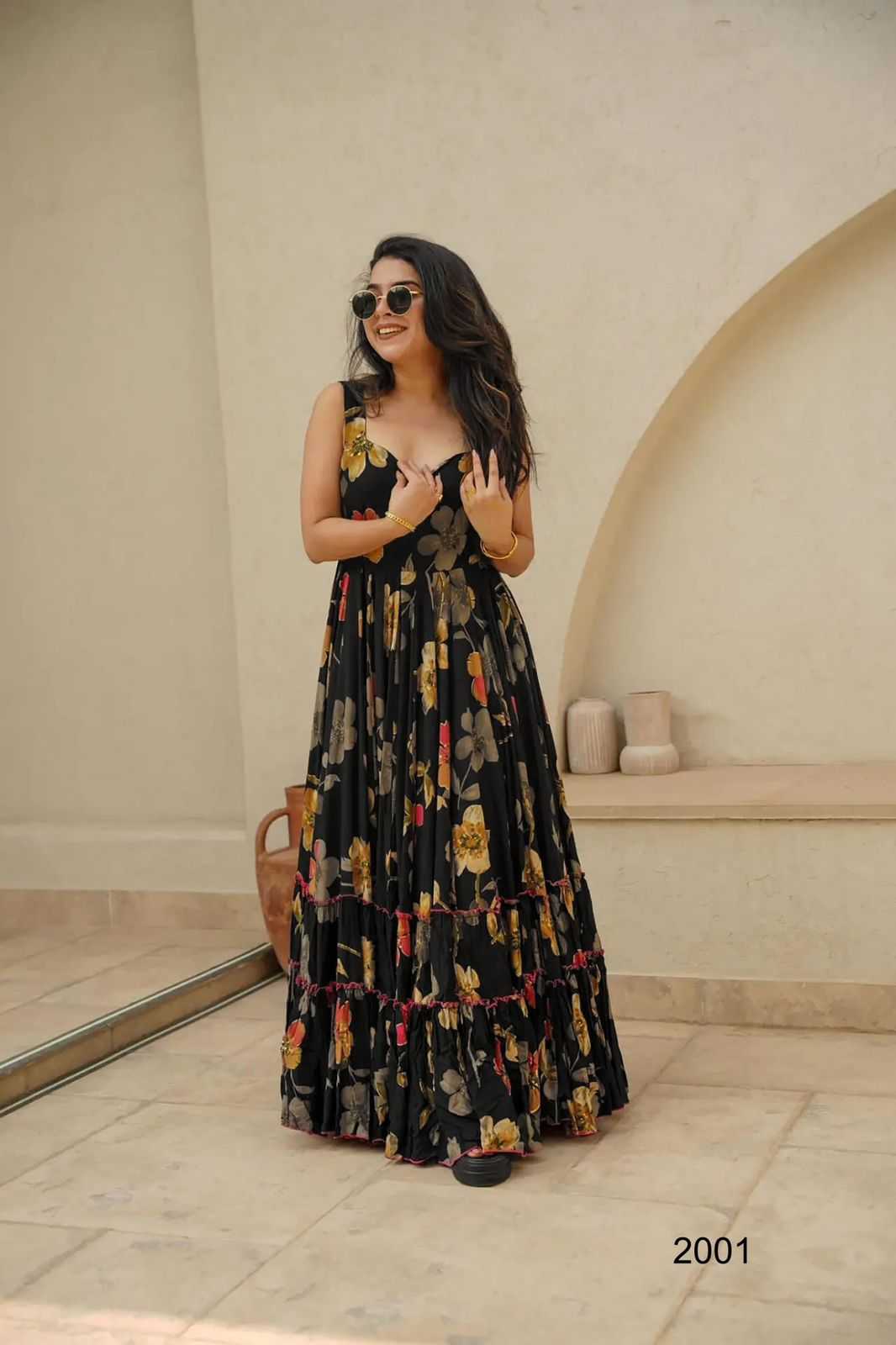 YNF Wholesale Heavy Rayon Printed Gowns KESH744 20 | Surat Manufacturer