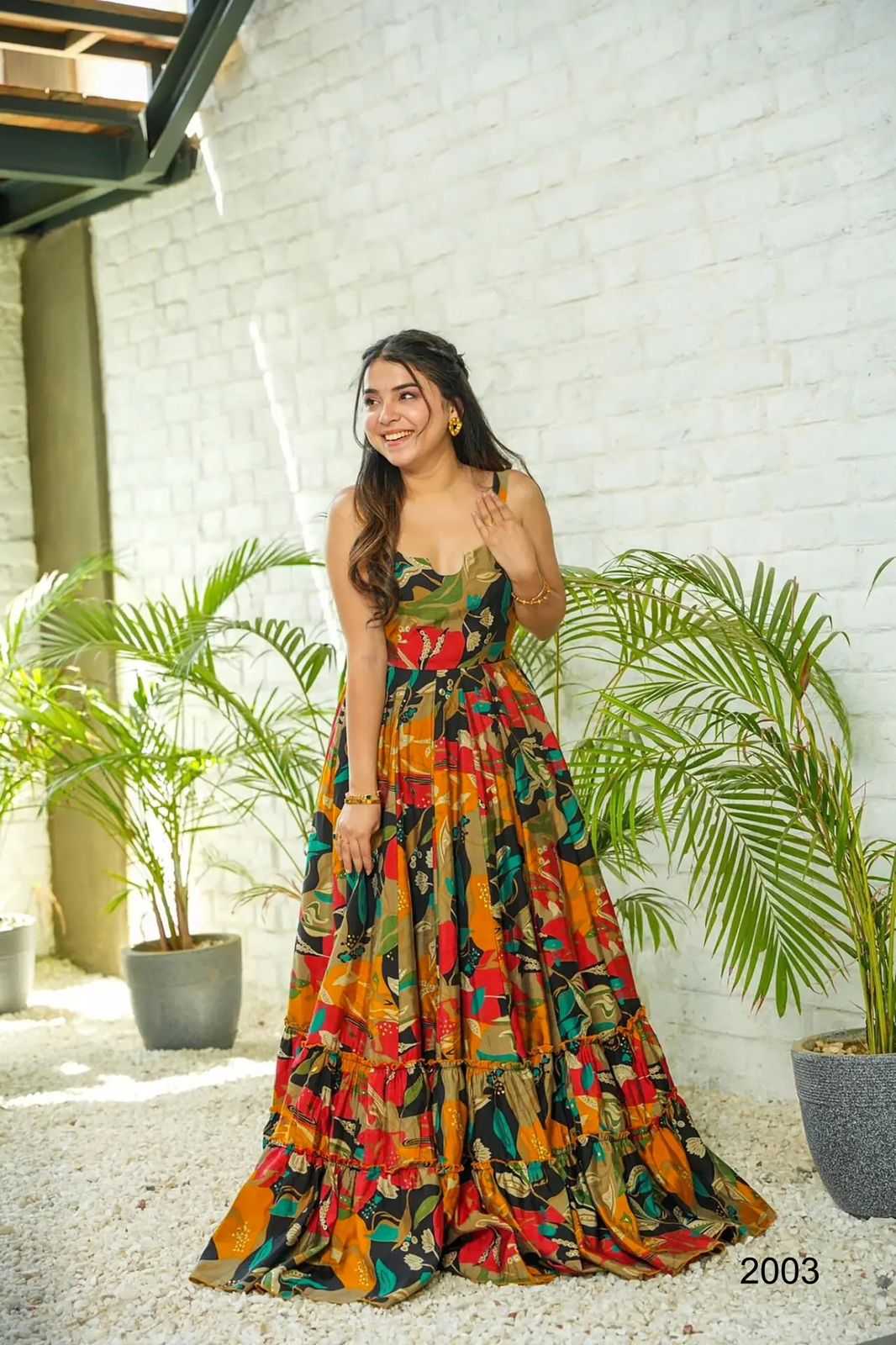 YNF Wholesale Heavy Rayon Printed Gowns KESH744 20 | Surat Manufacturer