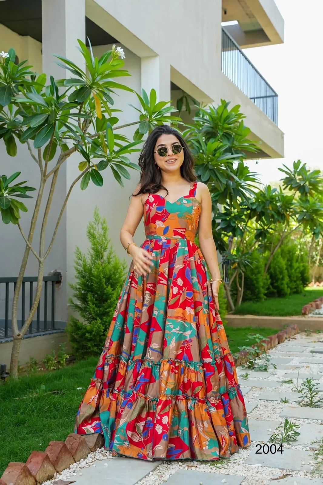 YNF Wholesale Heavy Rayon Printed Gowns KESH744 20 | Surat Manufacturer