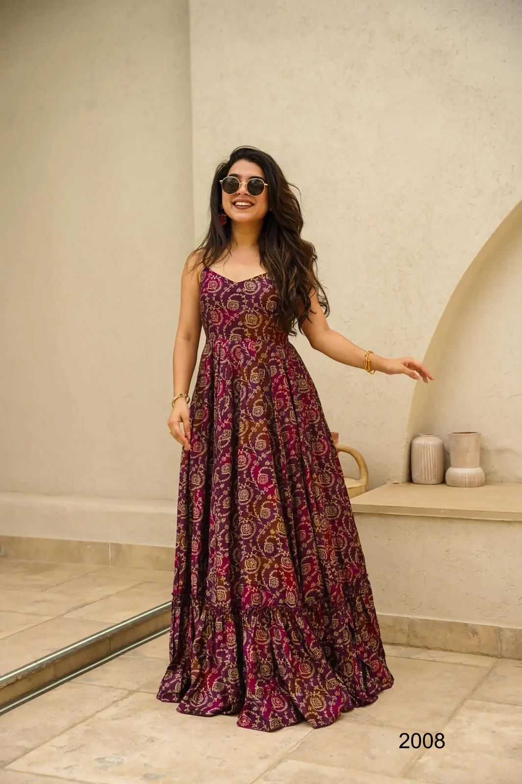YNF Wholesale Heavy Rayon Printed Gowns KESH744 20 | Surat Manufacturer