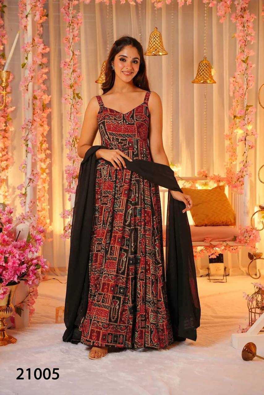 YNF Wholesale Heavy Rayon Printed Gowns KESH744 21 | Surat Manufacturer