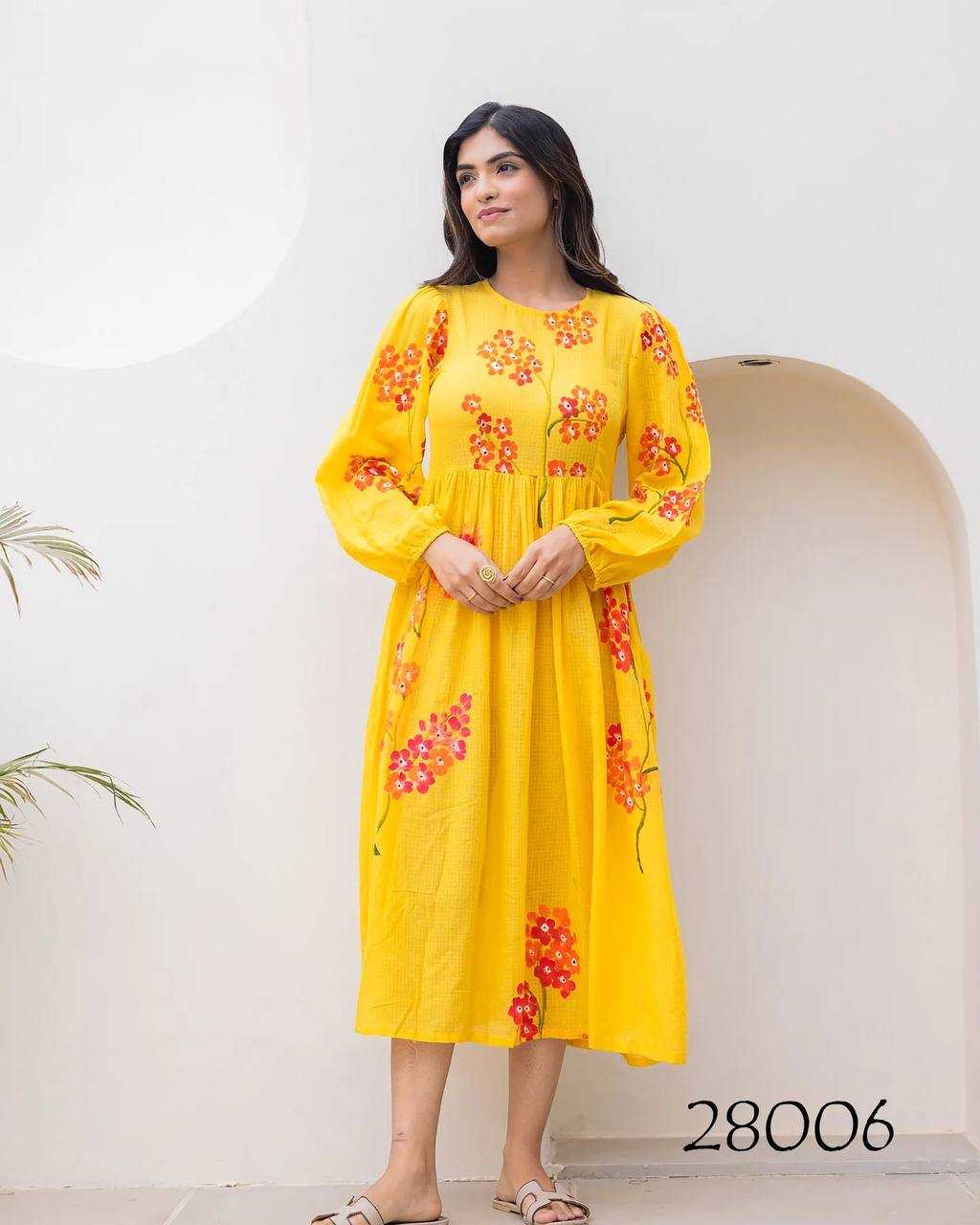 YNF Wholesale Kota Checks Printed Gowns KESH744 28 | Surat Manufacturer