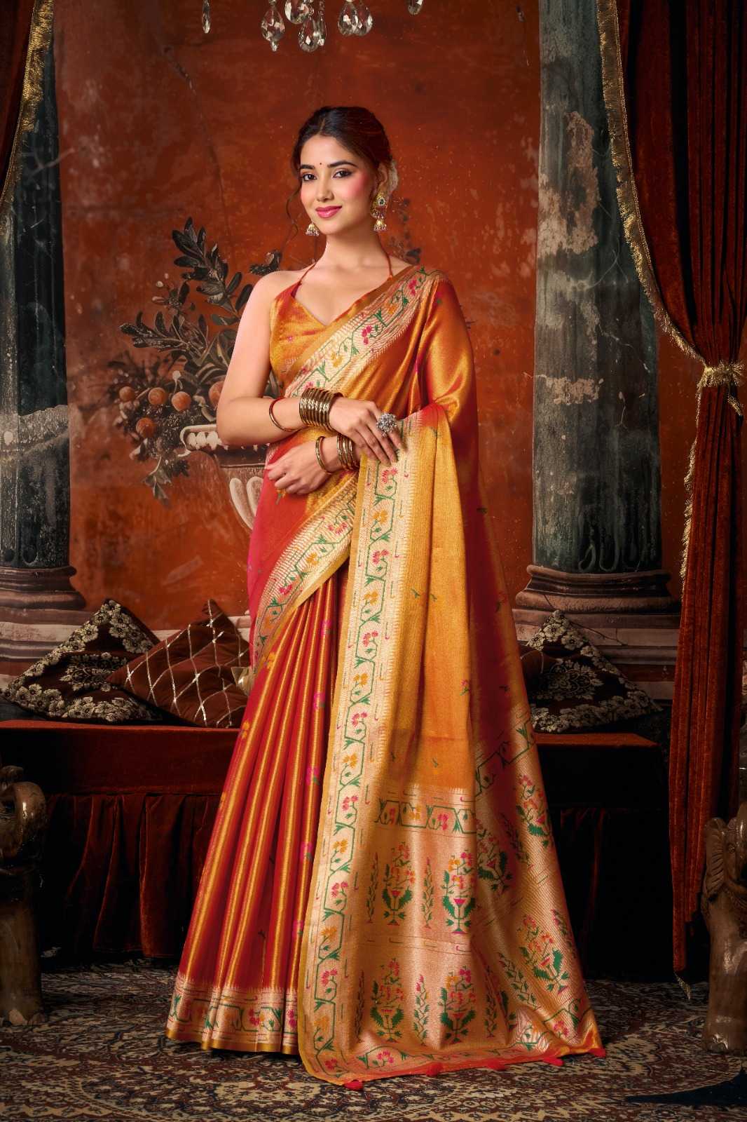 YNF Wholesale Tissue Silk Party Wear Silk Sarees  | Surat Manufacturer