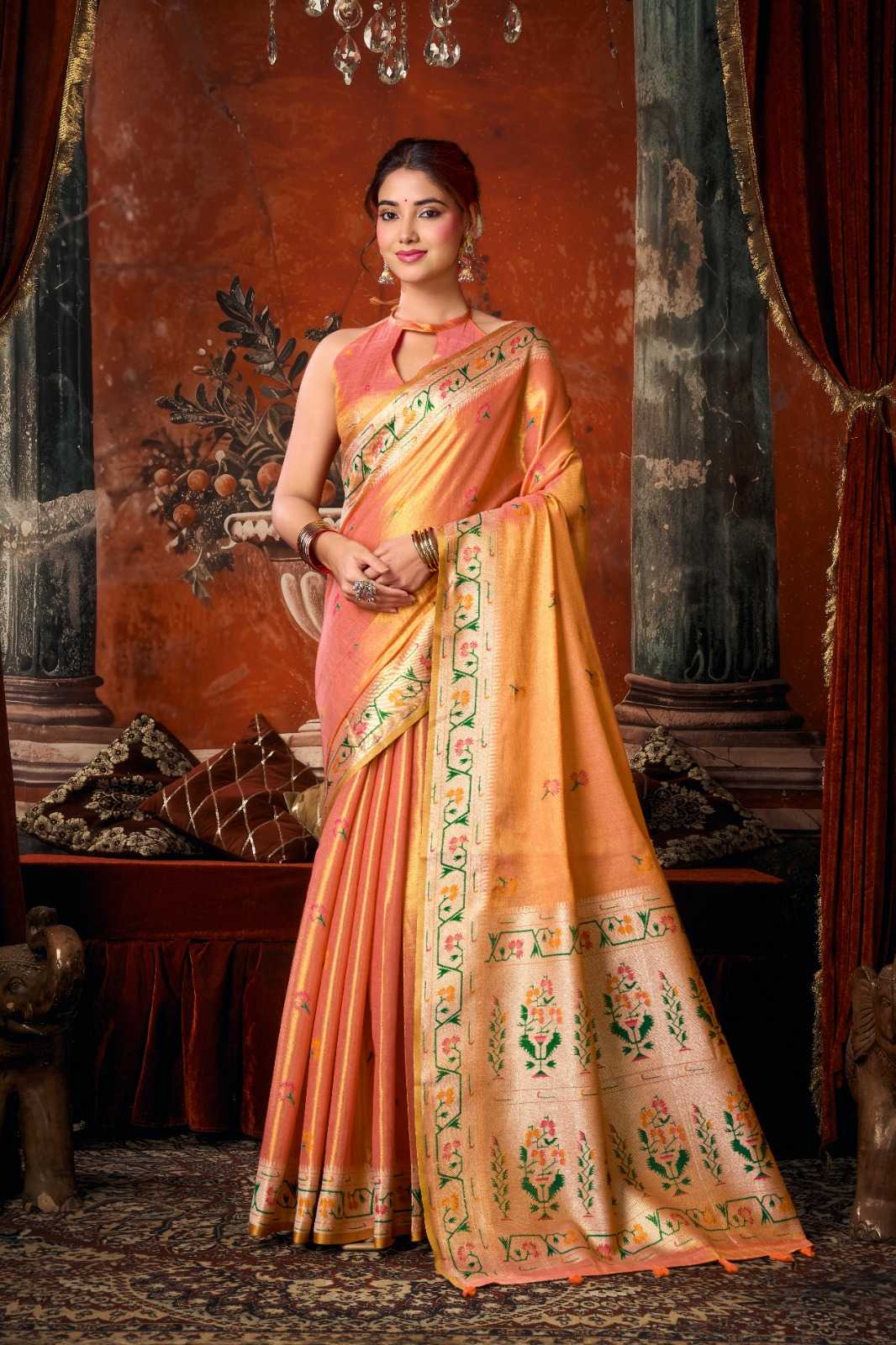 YNF Wholesale Tissue Silk Party Wear Silk Sarees  | Surat Manufacturer