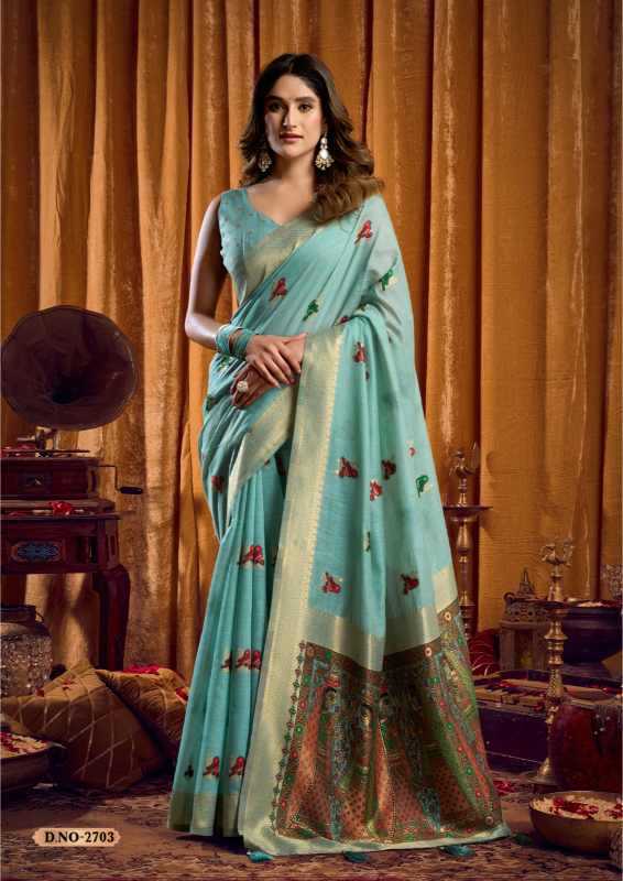 YNF Wholesale Khadi Cotton Jacquard Saree KESH744 SHRUTI | Surat Manufacturer