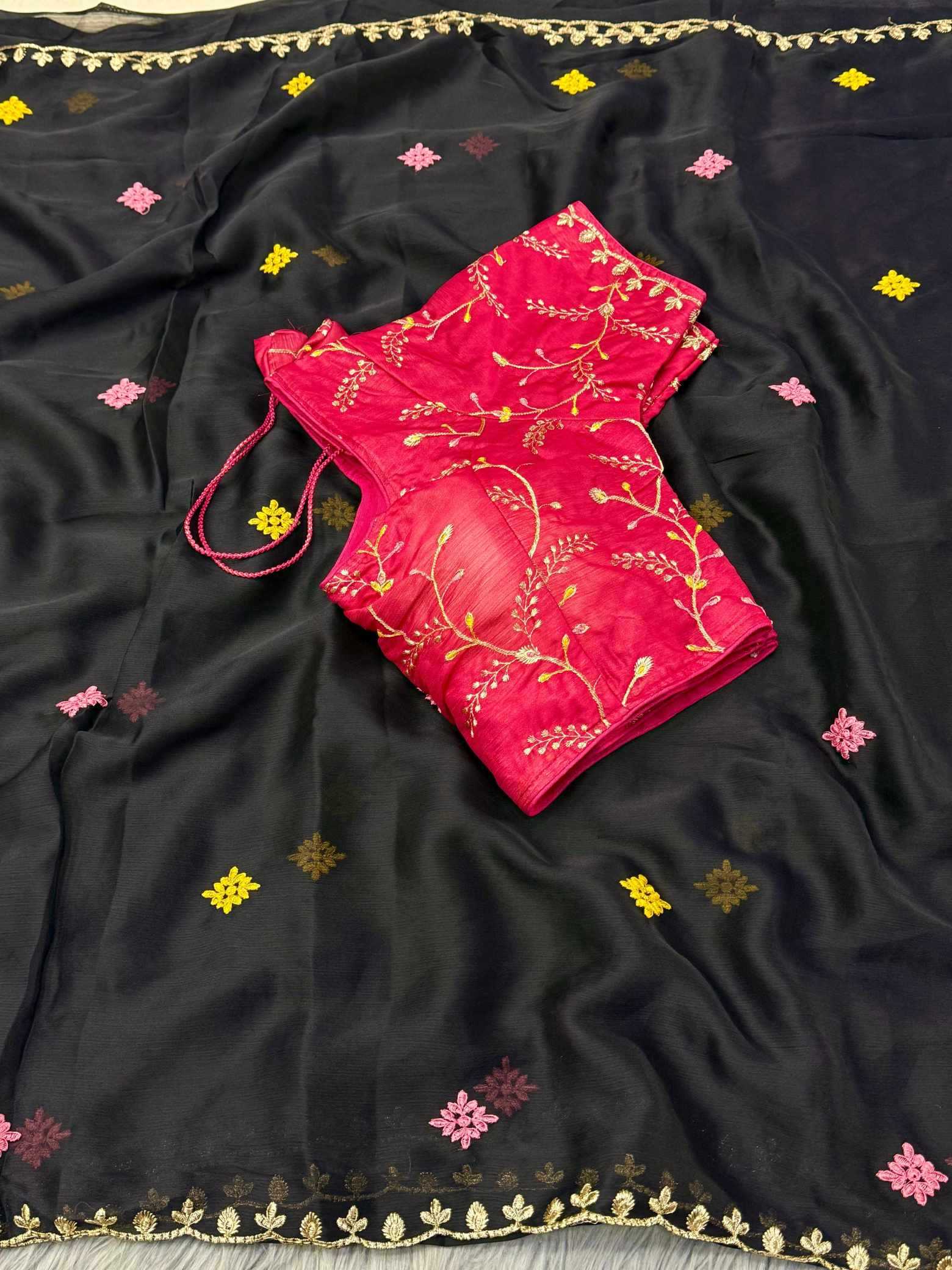 YNF Wholesale Chiffon Designer Sarees  | Surat Manufacturer