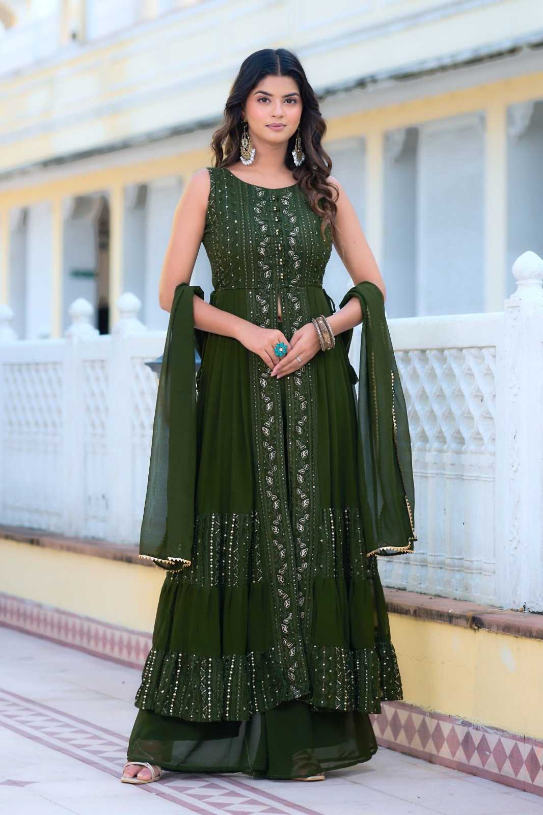 YNF Wholesale Faux Georgette Embroidery Suits  | Surat Manufacturer