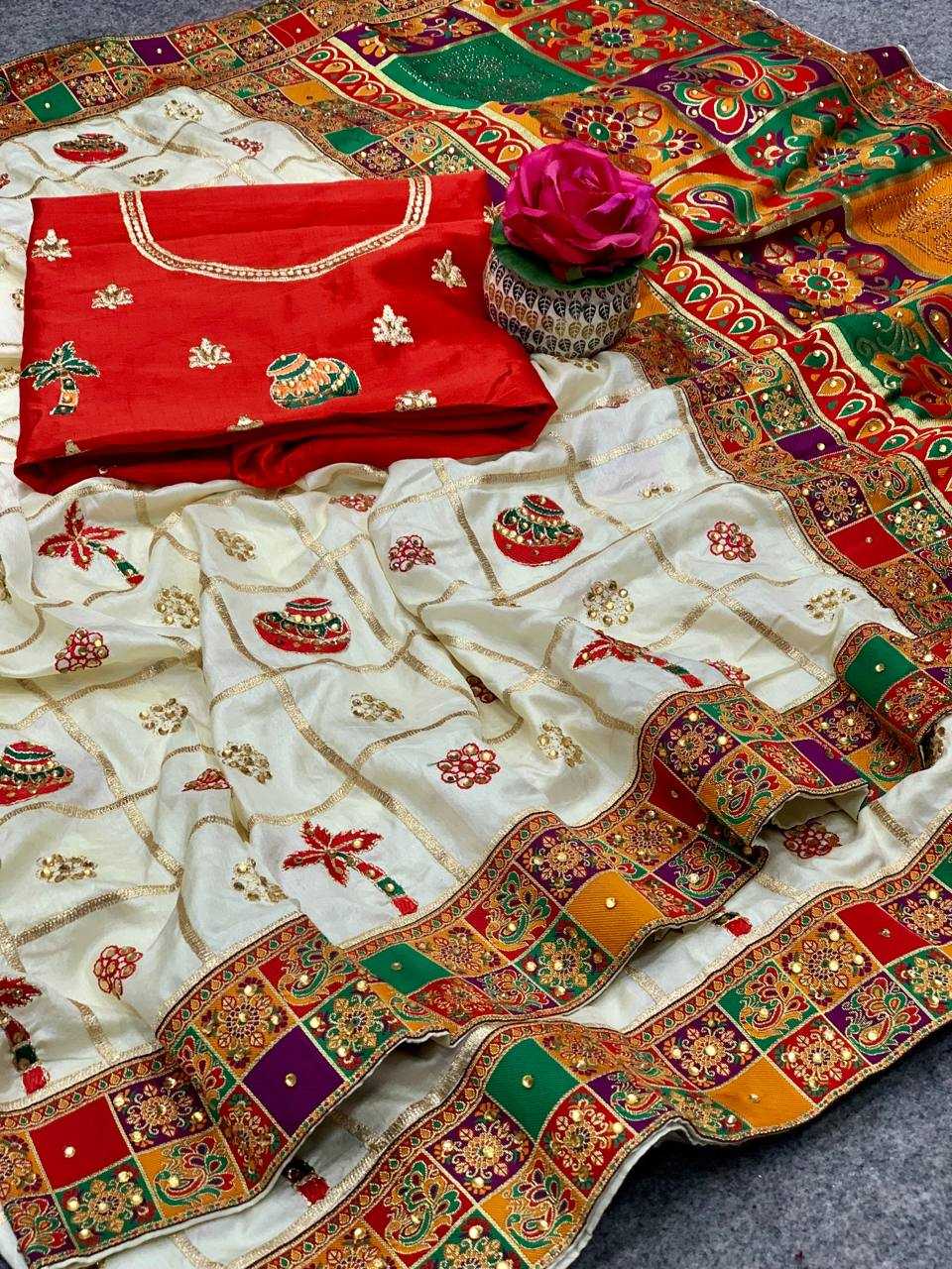 YNF Wholesale Dola Silk Embroidered Sarees  | Surat Manufacturer