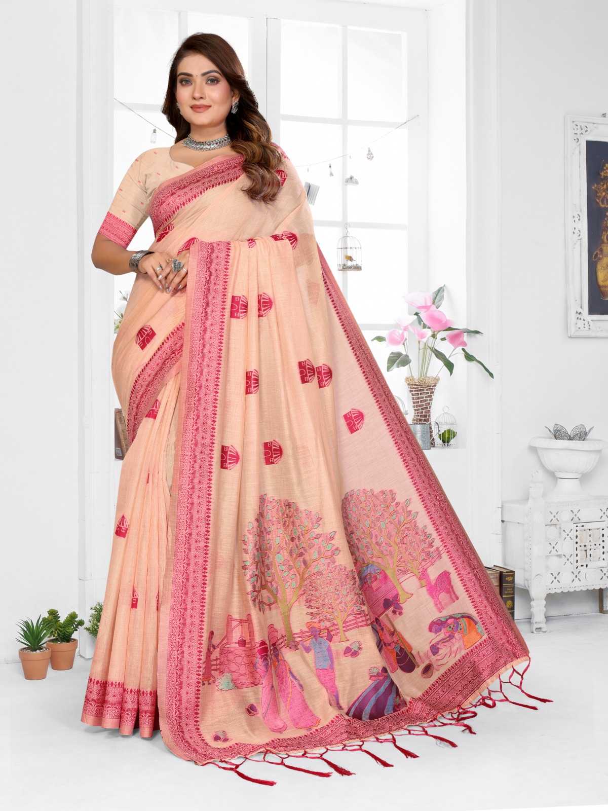 YNF Wholesale Cotton Jacquard Saree KESH753 Purva | Surat Manufacturer