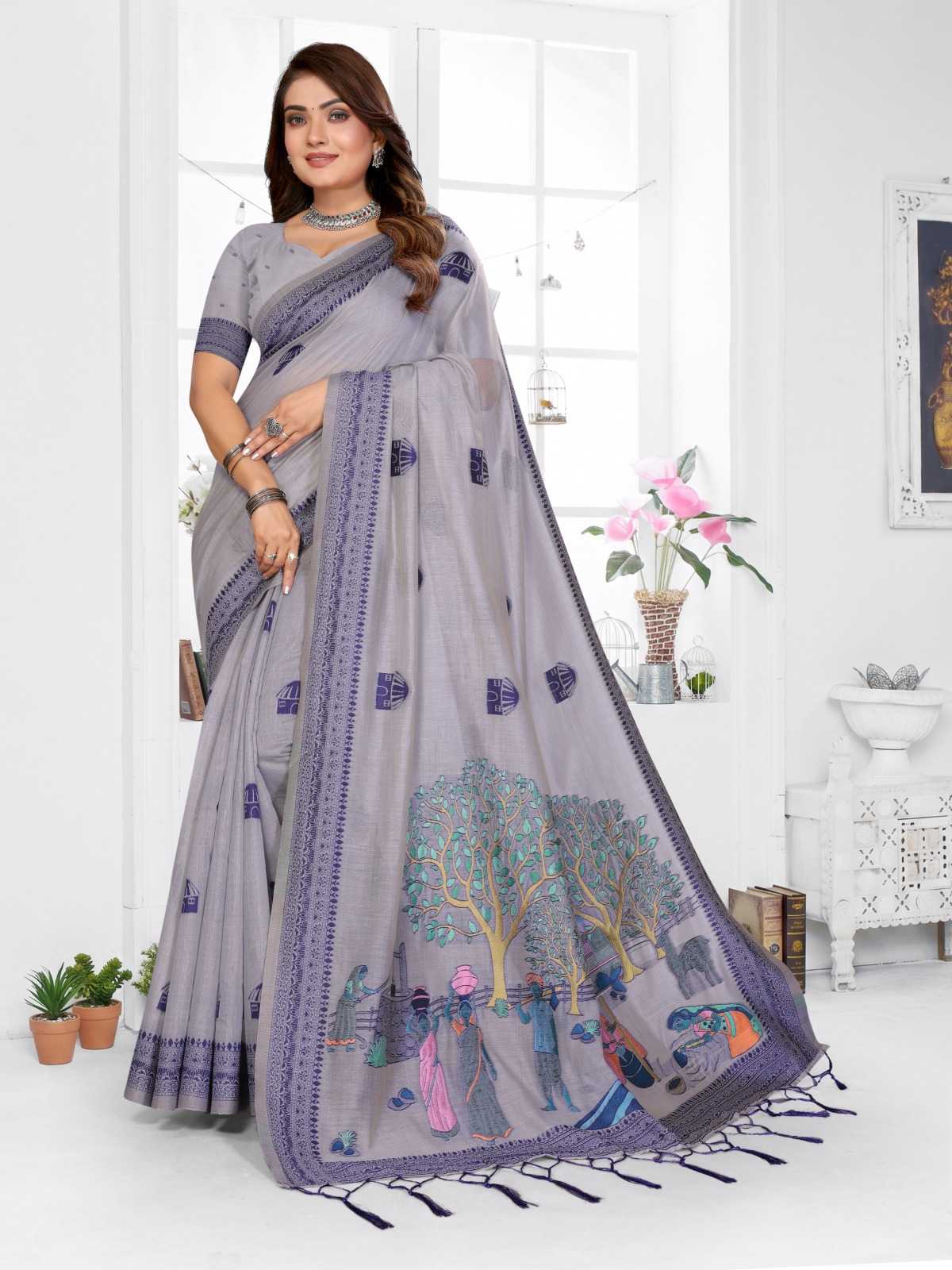 YNF Wholesale Cotton Jacquard Saree KESH753 Purva | Surat Manufacturer